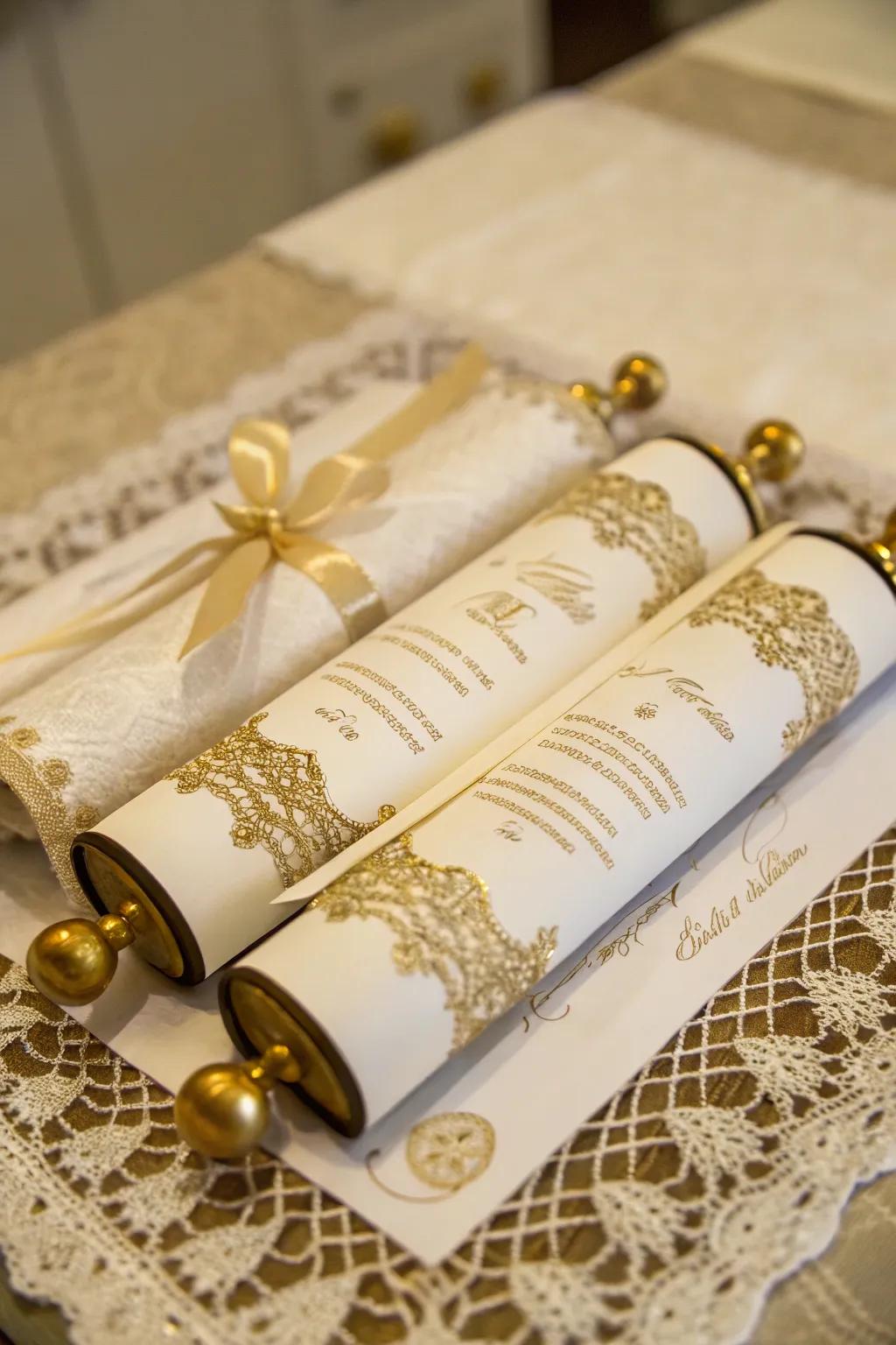 Invite guests with style using charming invitations.