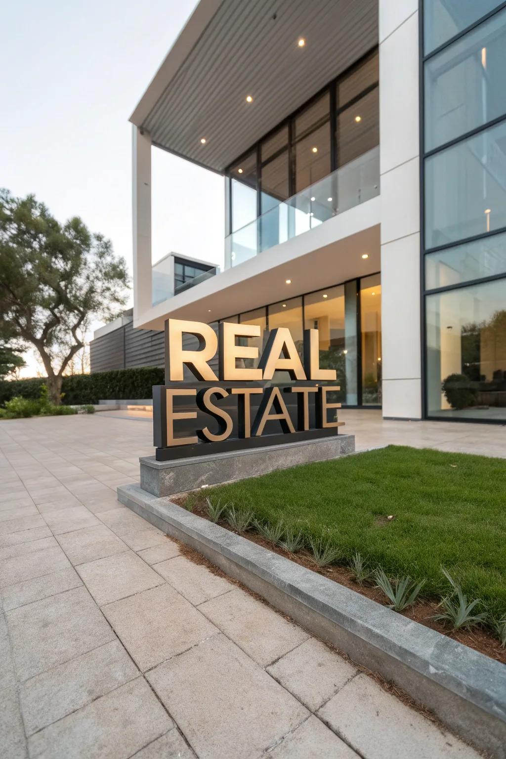 Add depth and dimension using 3D lettering on signs.