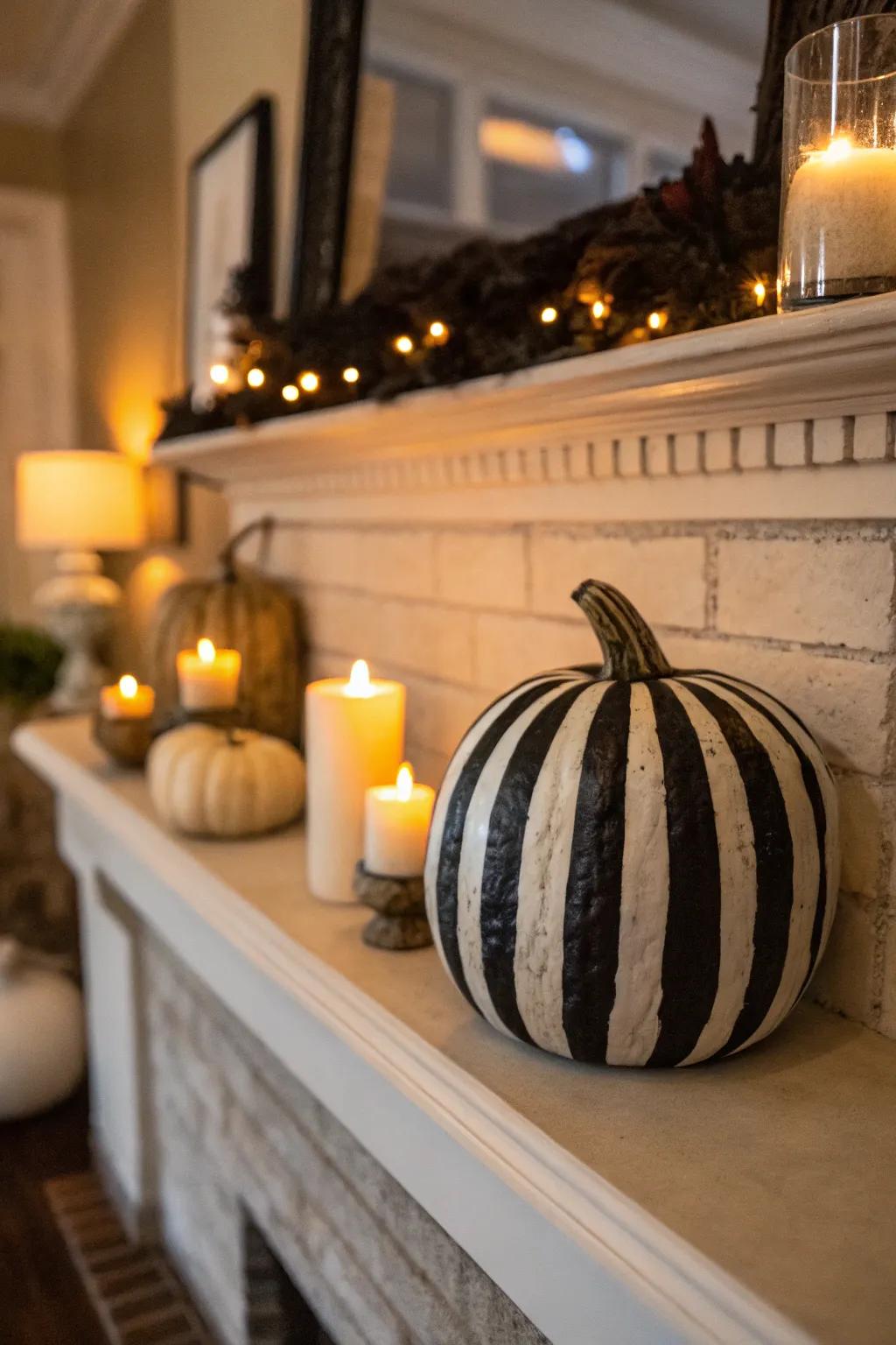 Classic stripes impart a timeless feel to your seasonal decor.