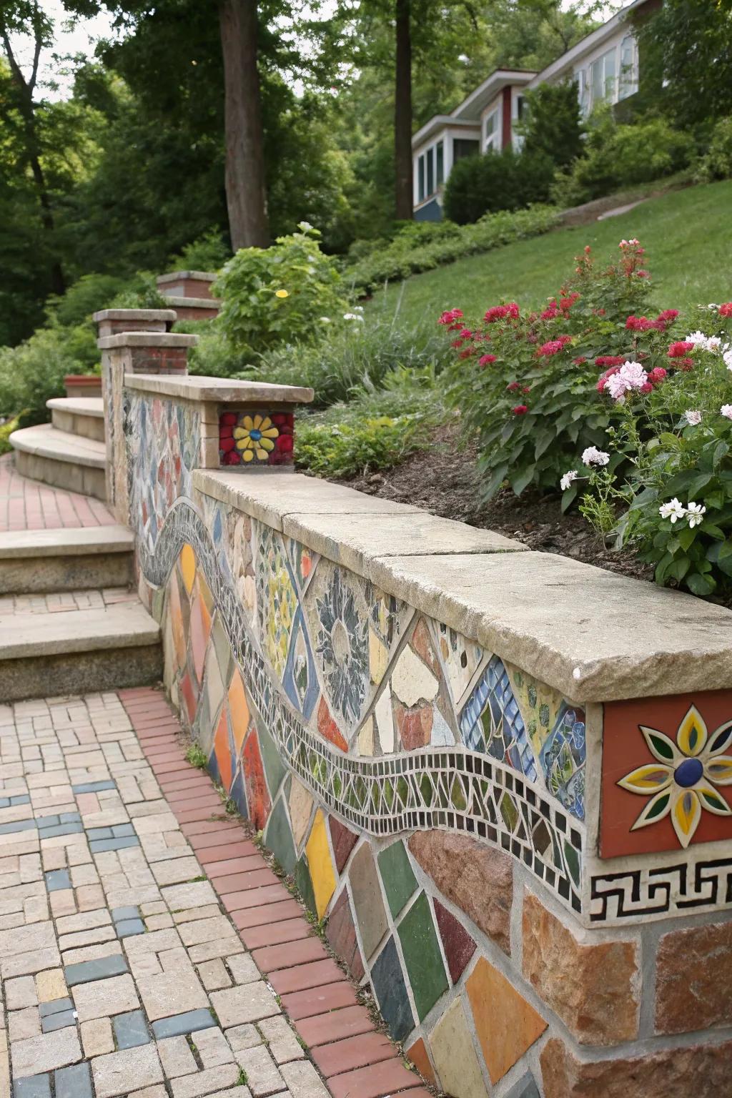 Ceramic tile caps lend vibrant color and inventive flair.