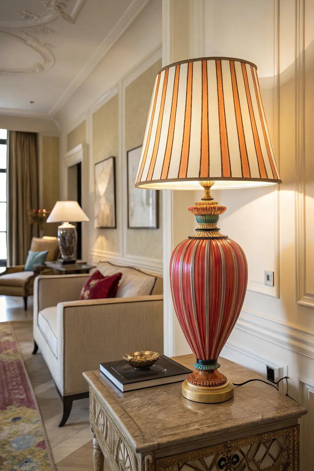 Prominent lighting serves as both a functional and artistic constituent.
