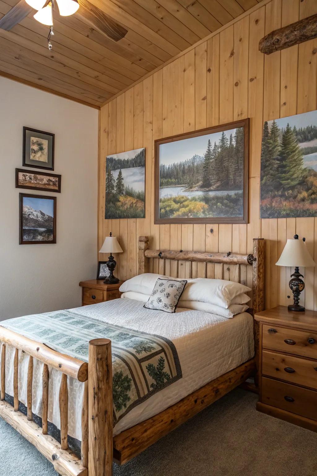 Lumber partition art appends a personalized and countryside tinge.