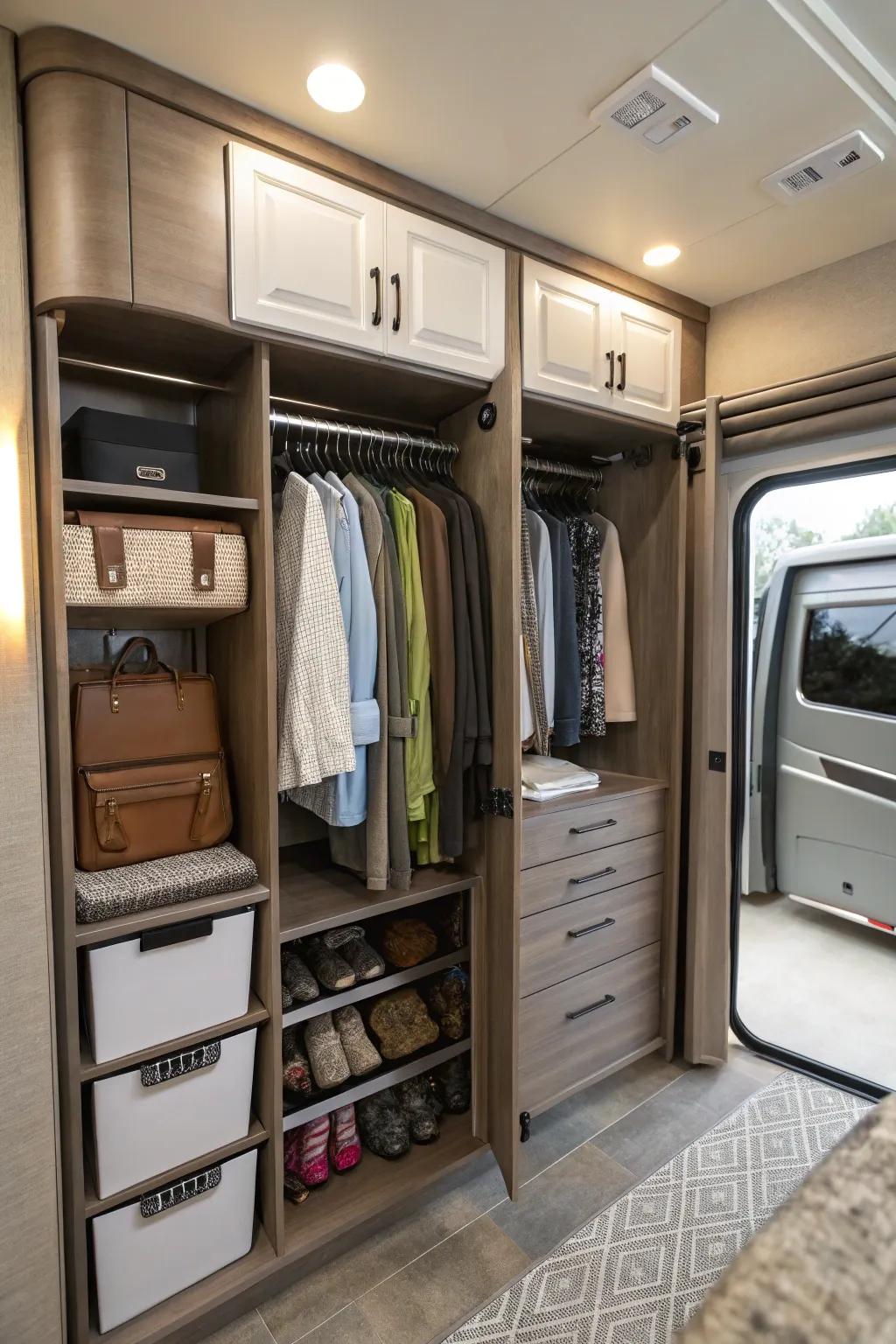Expandable inserts provide storage solutions that are customizable.