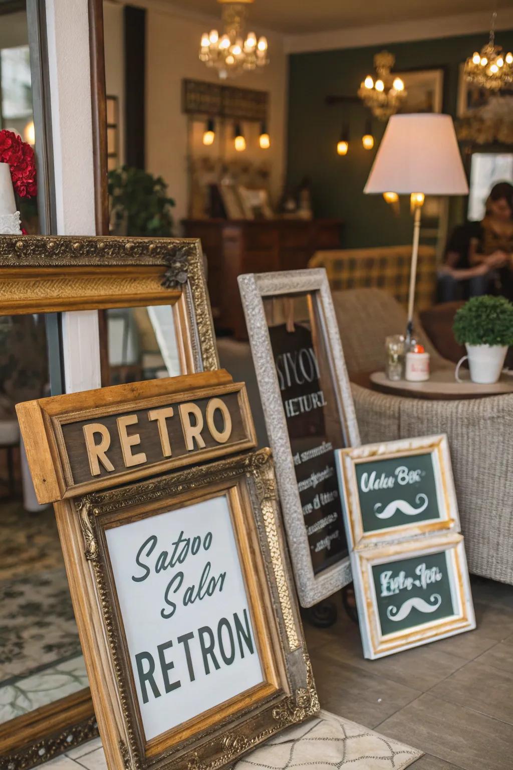 Imbue charm via retro ambience.