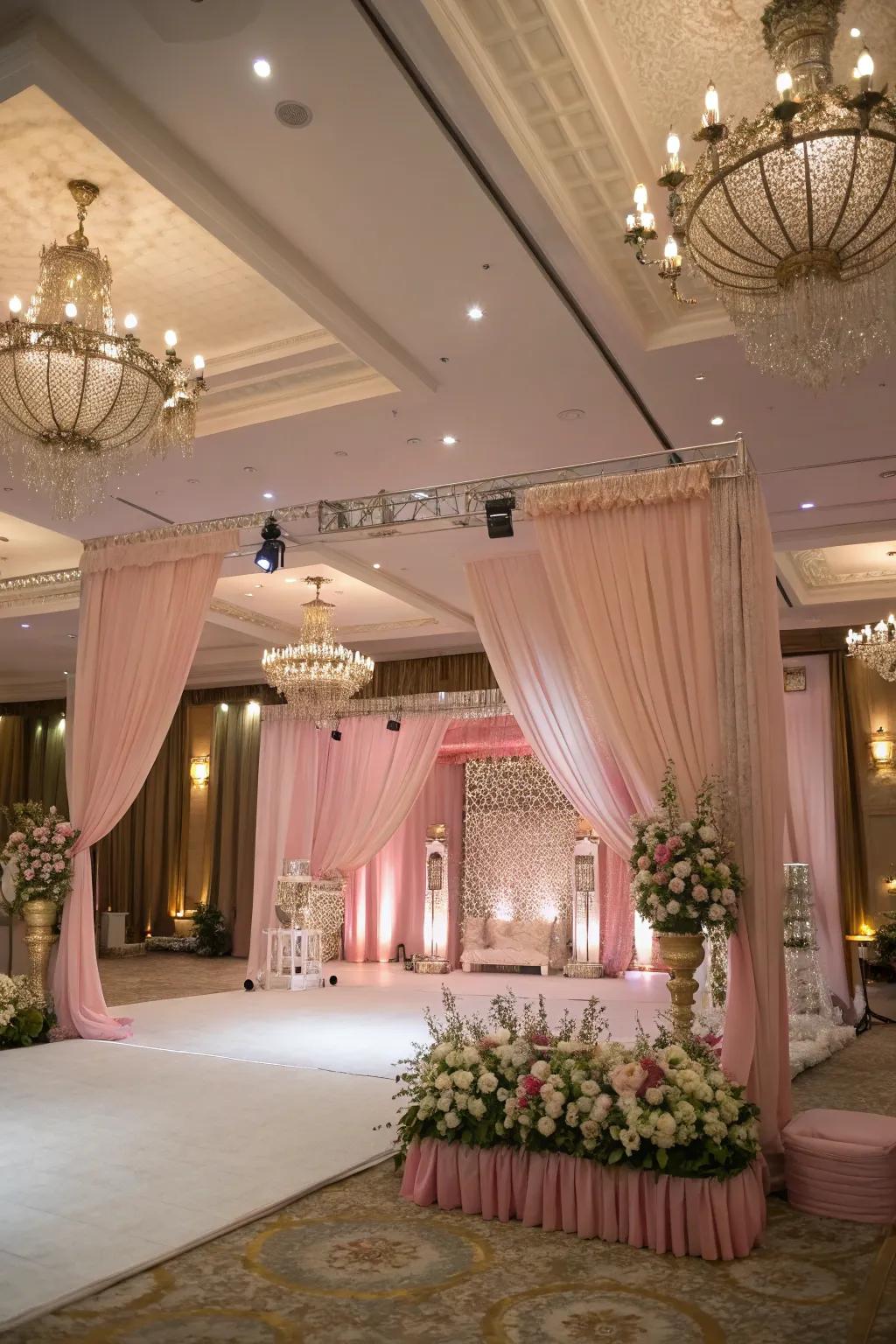 Subtle roseate accents for an elegant signature.