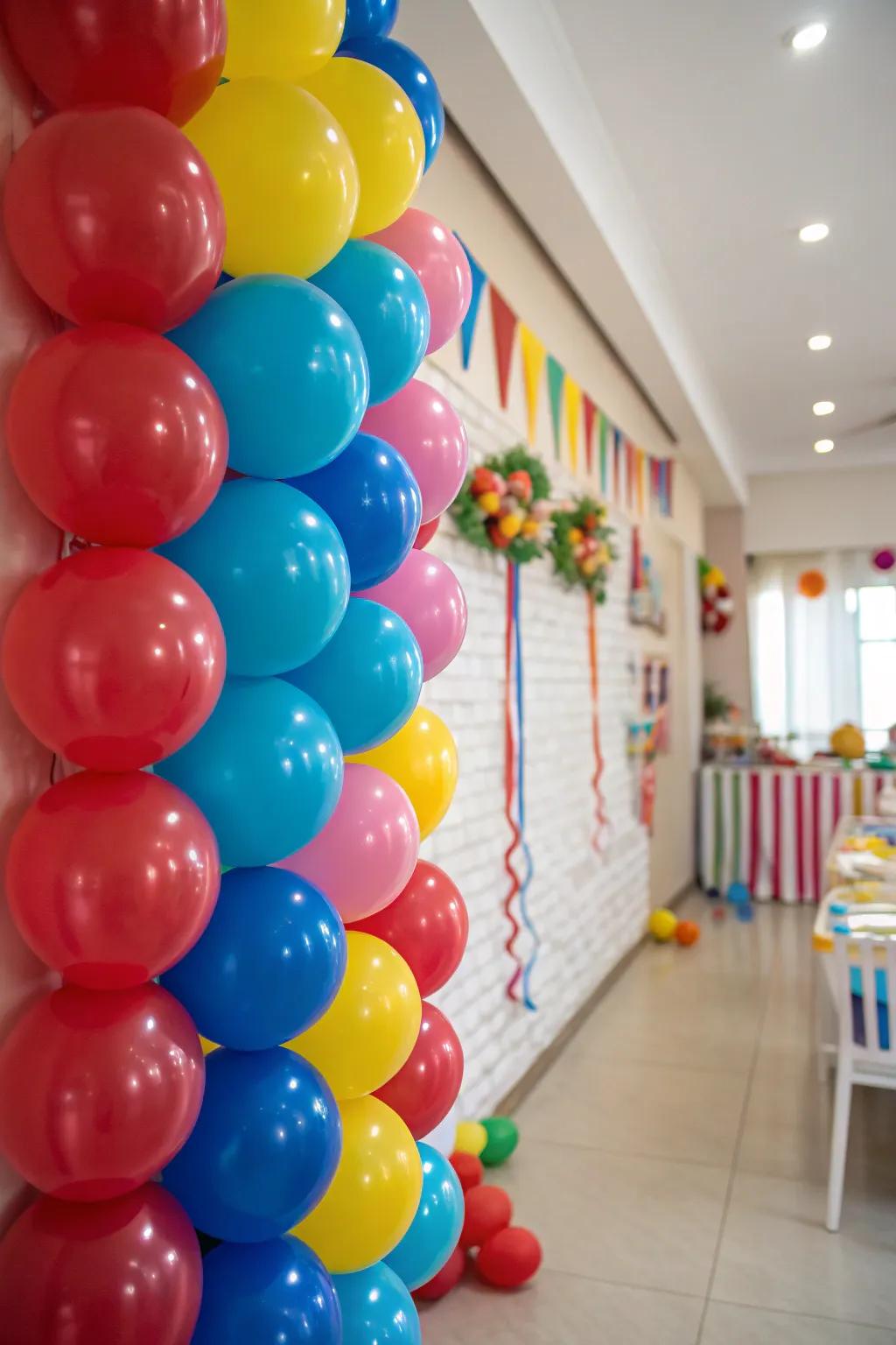 Balloons bring a festive, joyful spirit to your selfie wall.