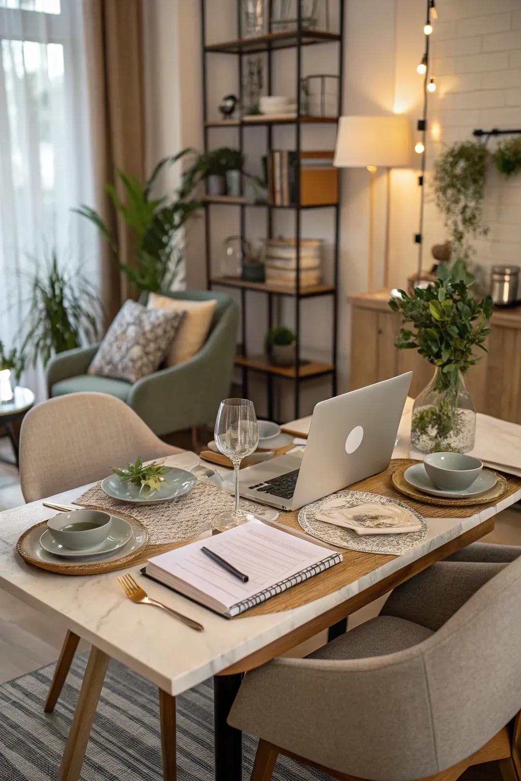 Versatile furnishings adapt to various needs with ease.