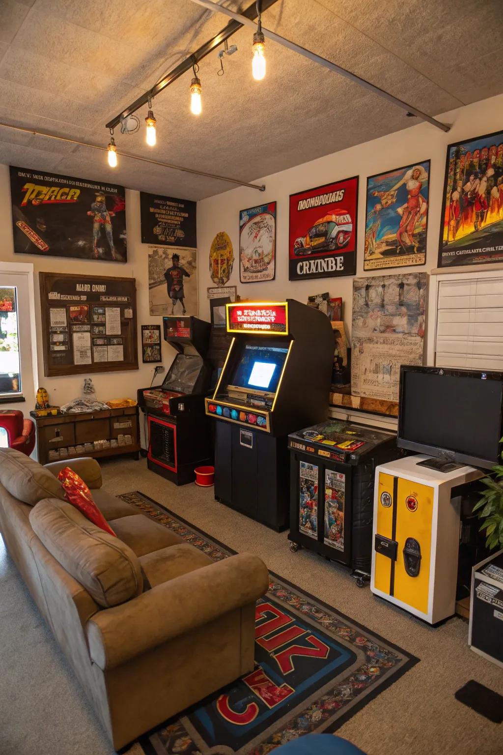 Evoke the charm of retro games with an arcade console.