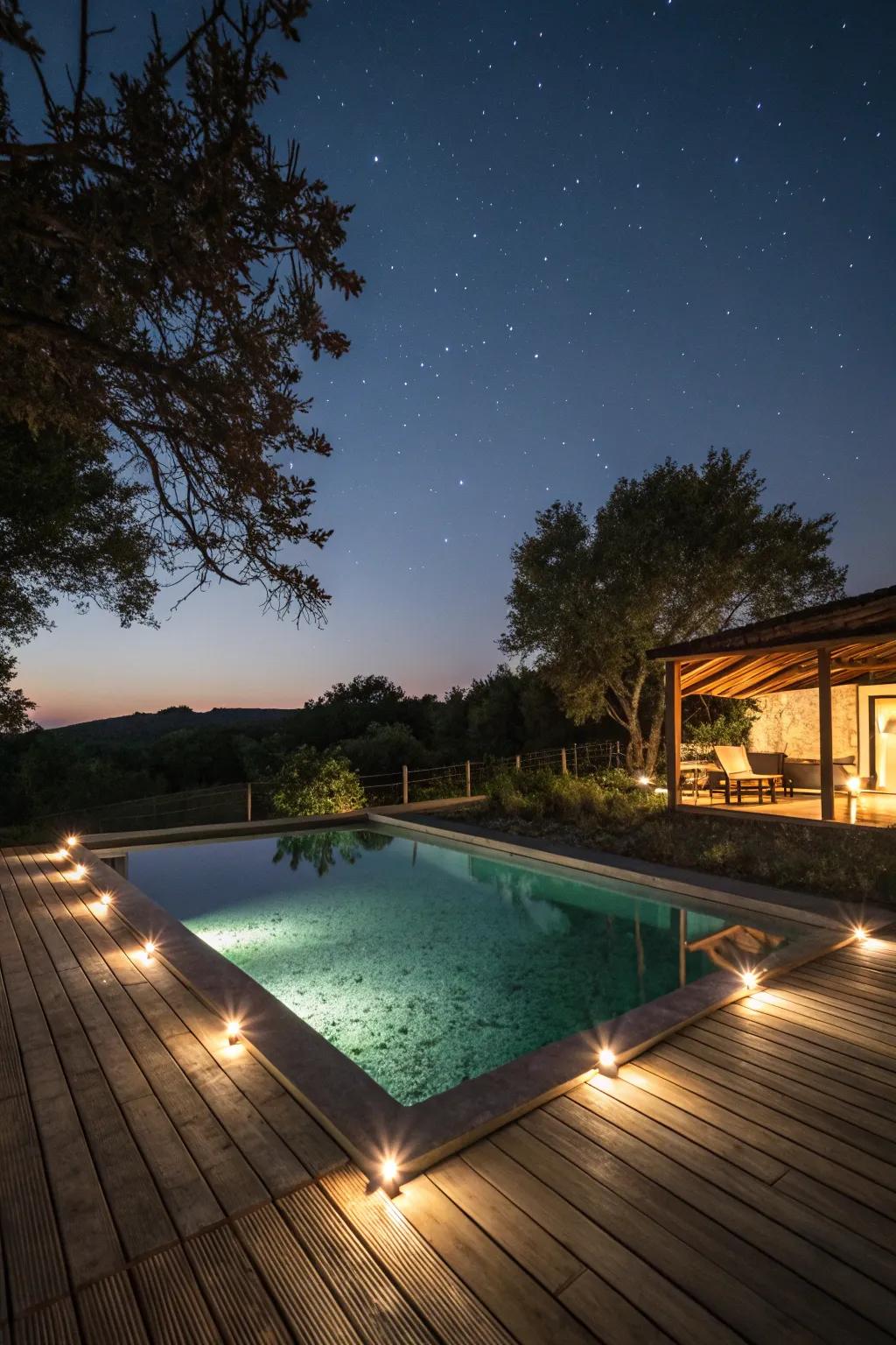 Solar lights give a sustainable and economical glow.