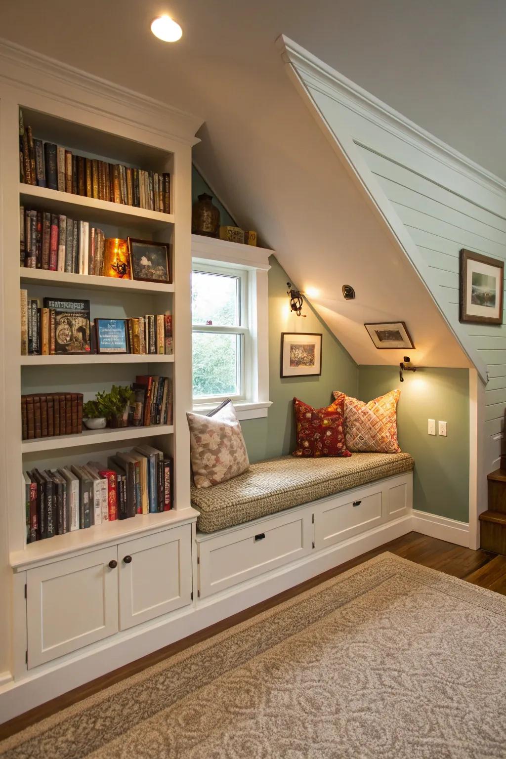 Get both comfort and storage with fitted seating.