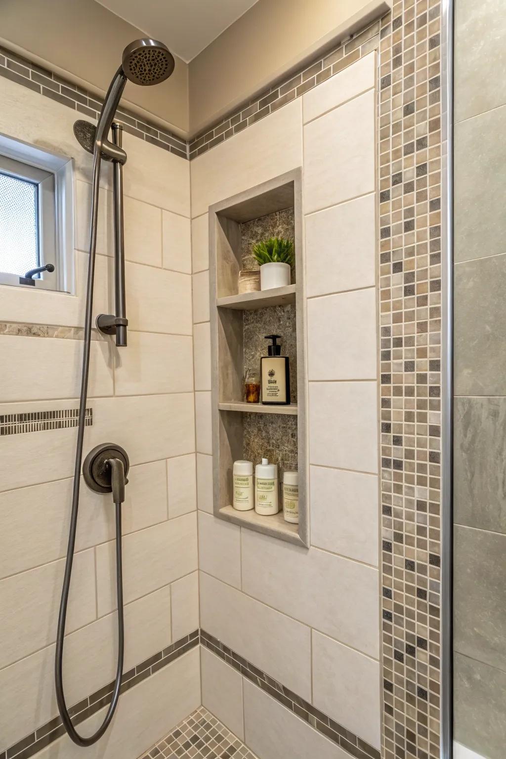 Integrated recesses introduce both functionality and flair.