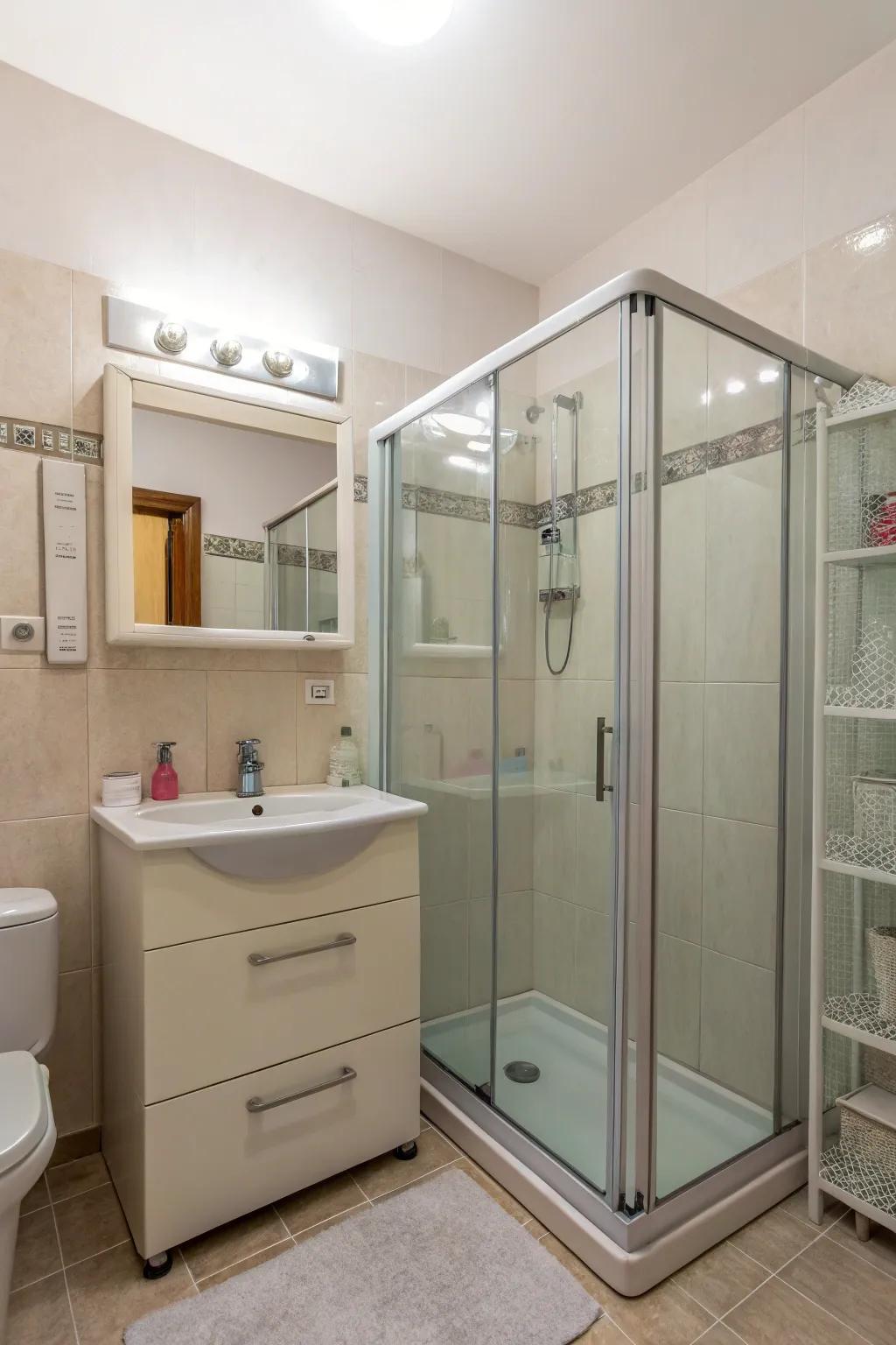 See-through materials reduce visual clutter.