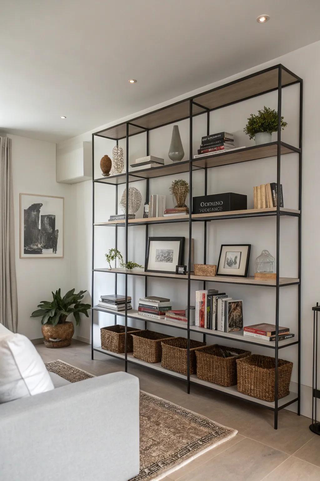 Metallic displays proffer a minimalist and contemporary nuance.