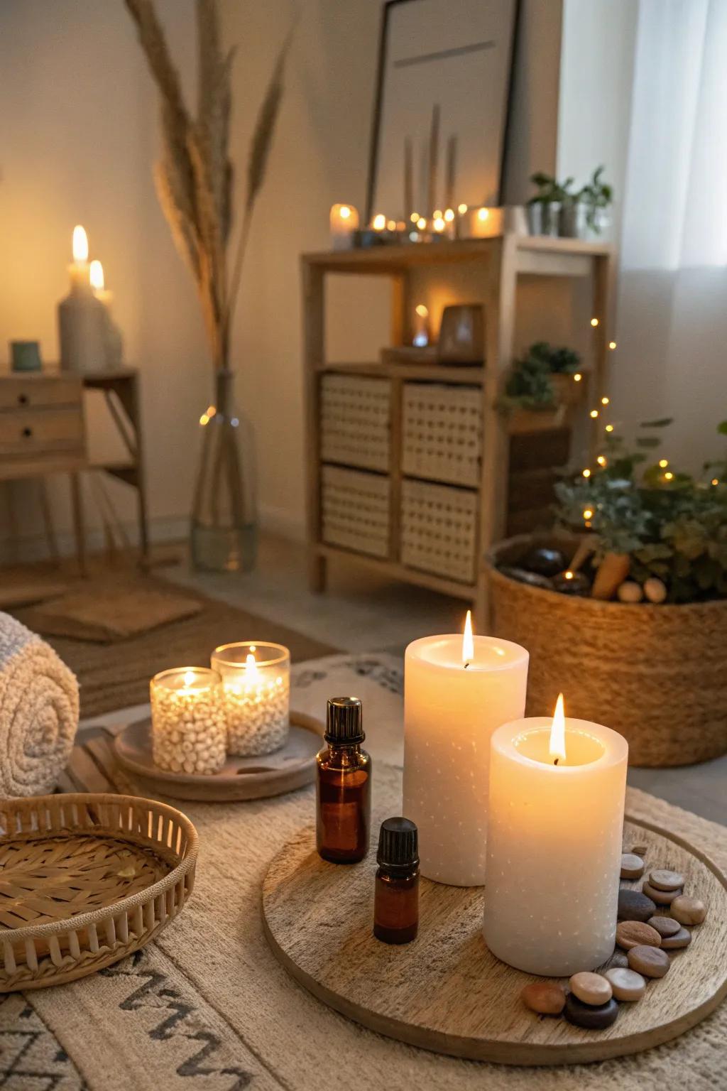 A signature aroma elevates the atmosphere of this personal cigar space.