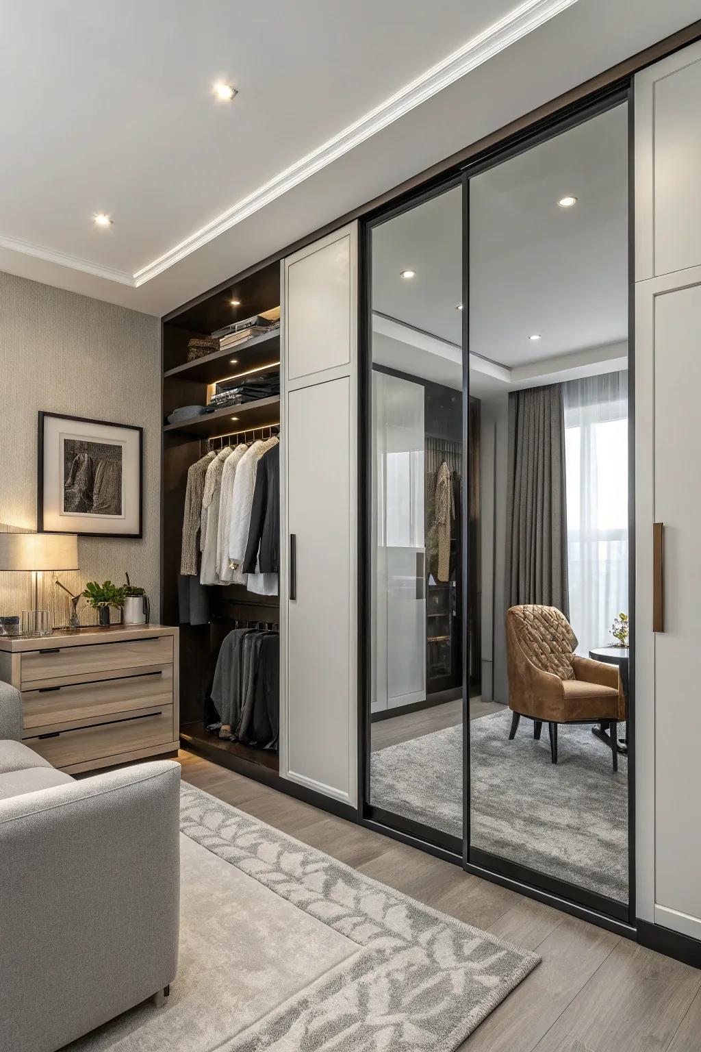 High gloss finishes add a sleek, modern touch.