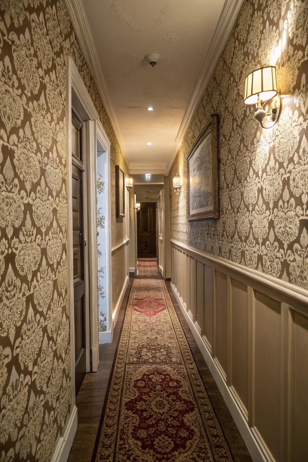 Repetitive graphics make dynamic visual interest.