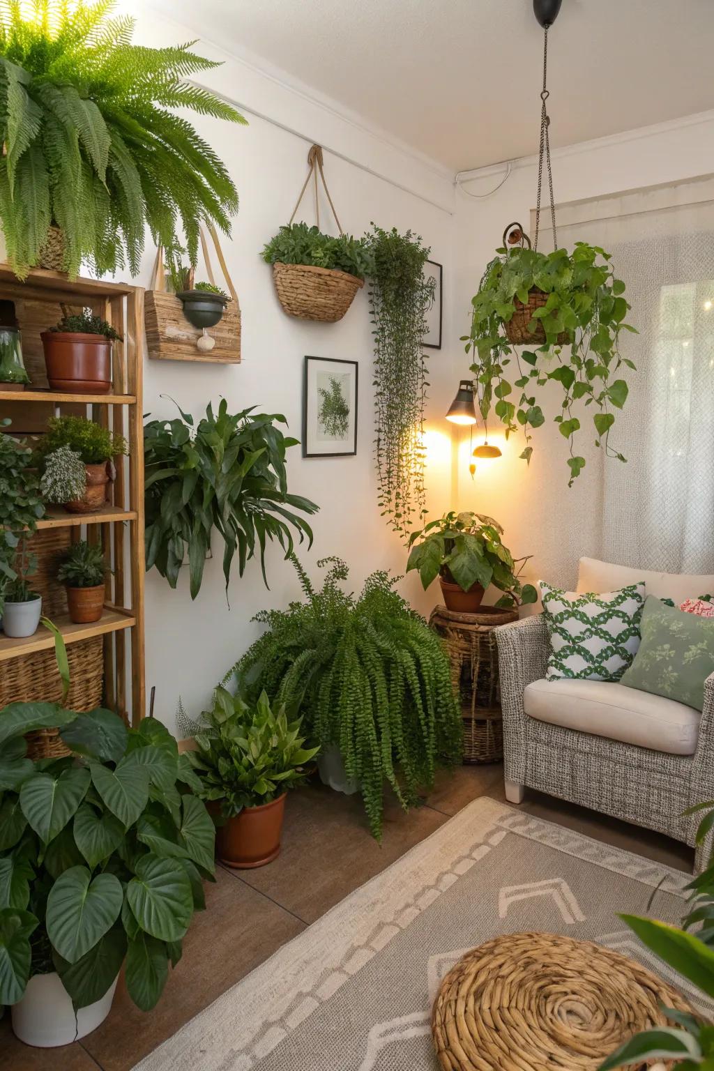 Greenery that evokes tranquility and vitality.