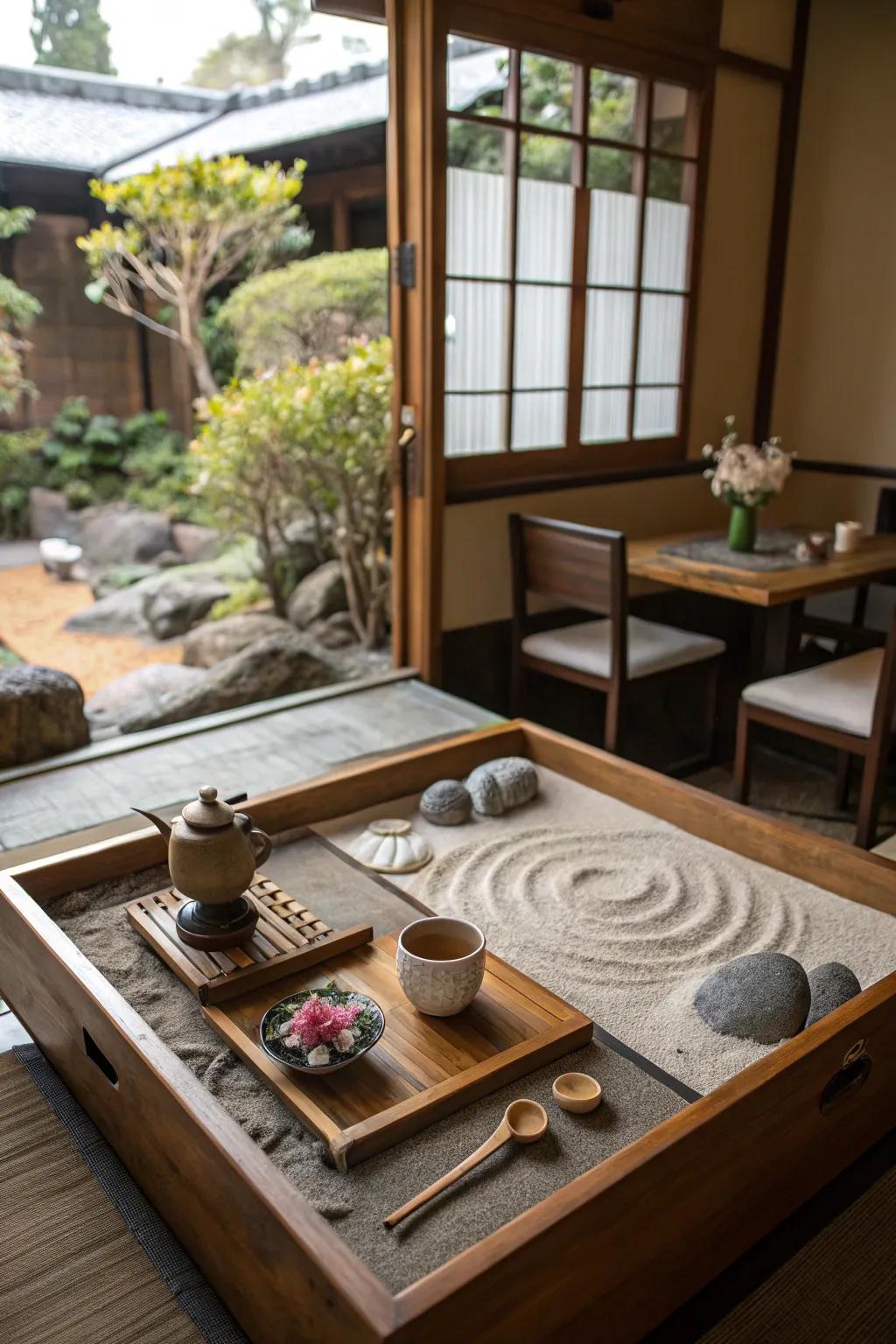 Zen traits introduce calm and focus to your tea room.