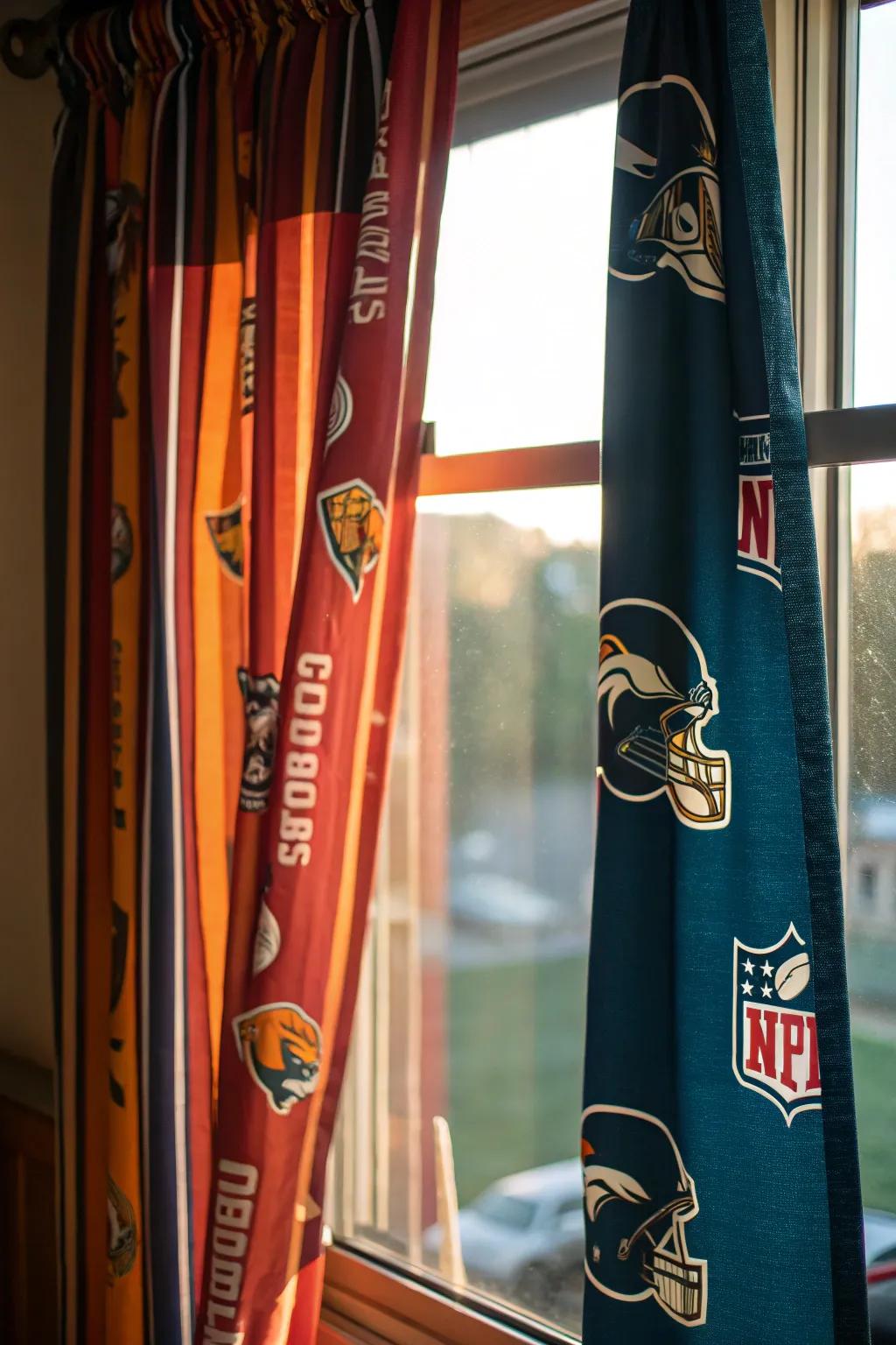 Frame your view with sporty window treatments.