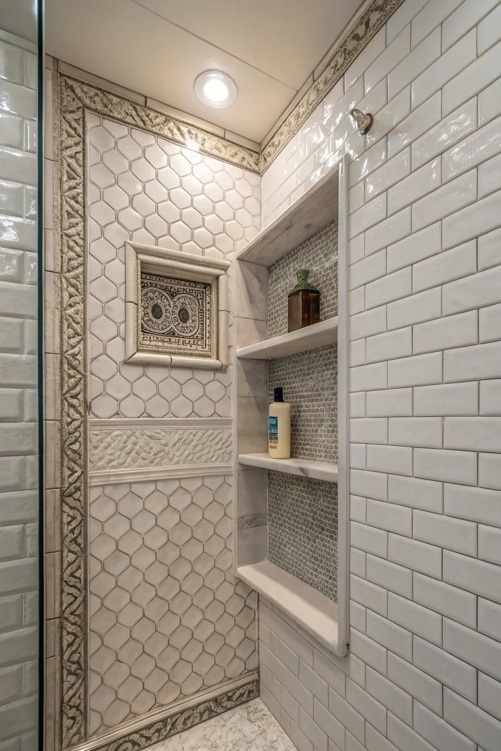 A textured niche that adds depth.