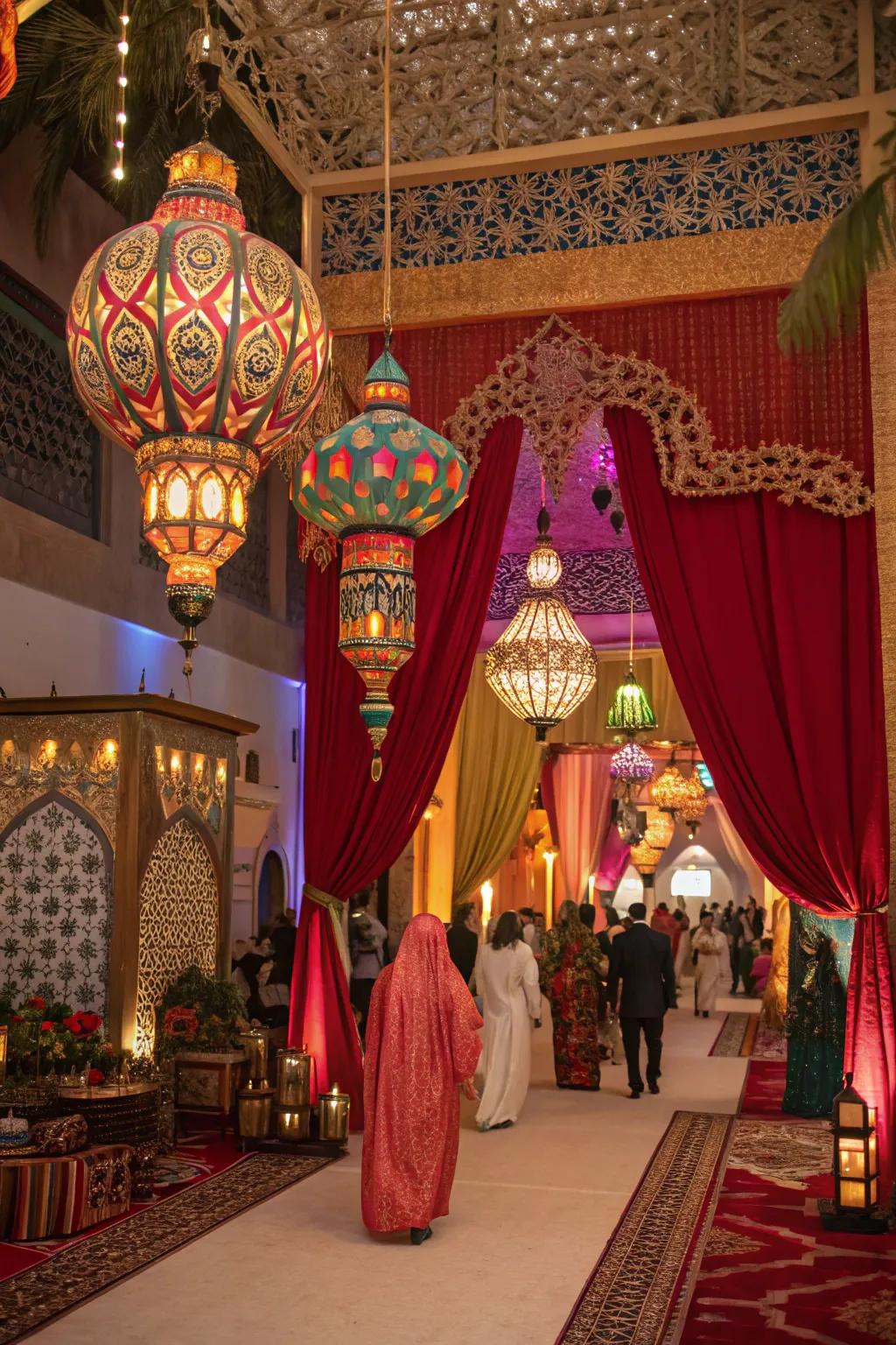 A mystical night in Marrakesh with an exotic scene.