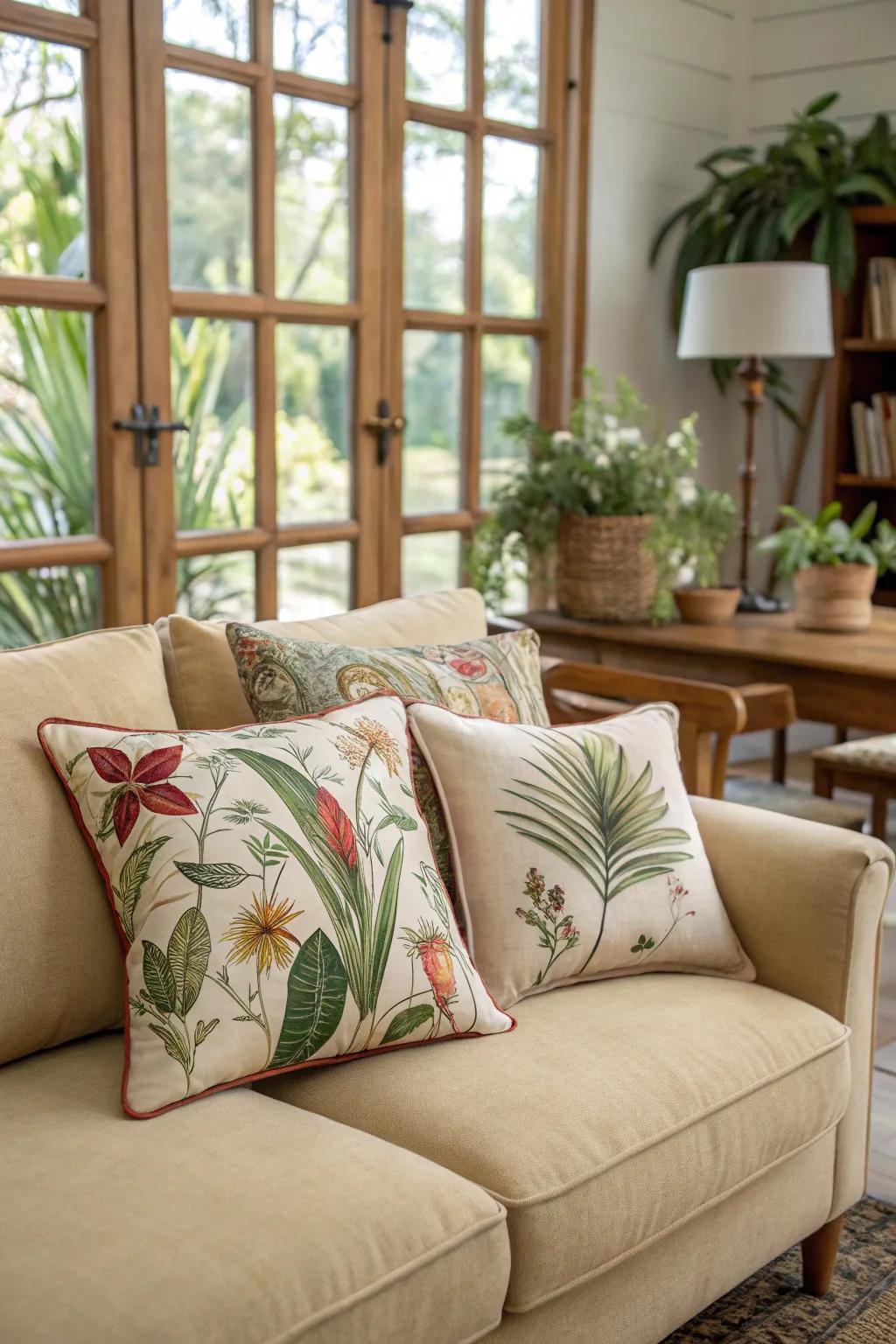 Botanical prints add a refreshing and serene vibe to your decor.