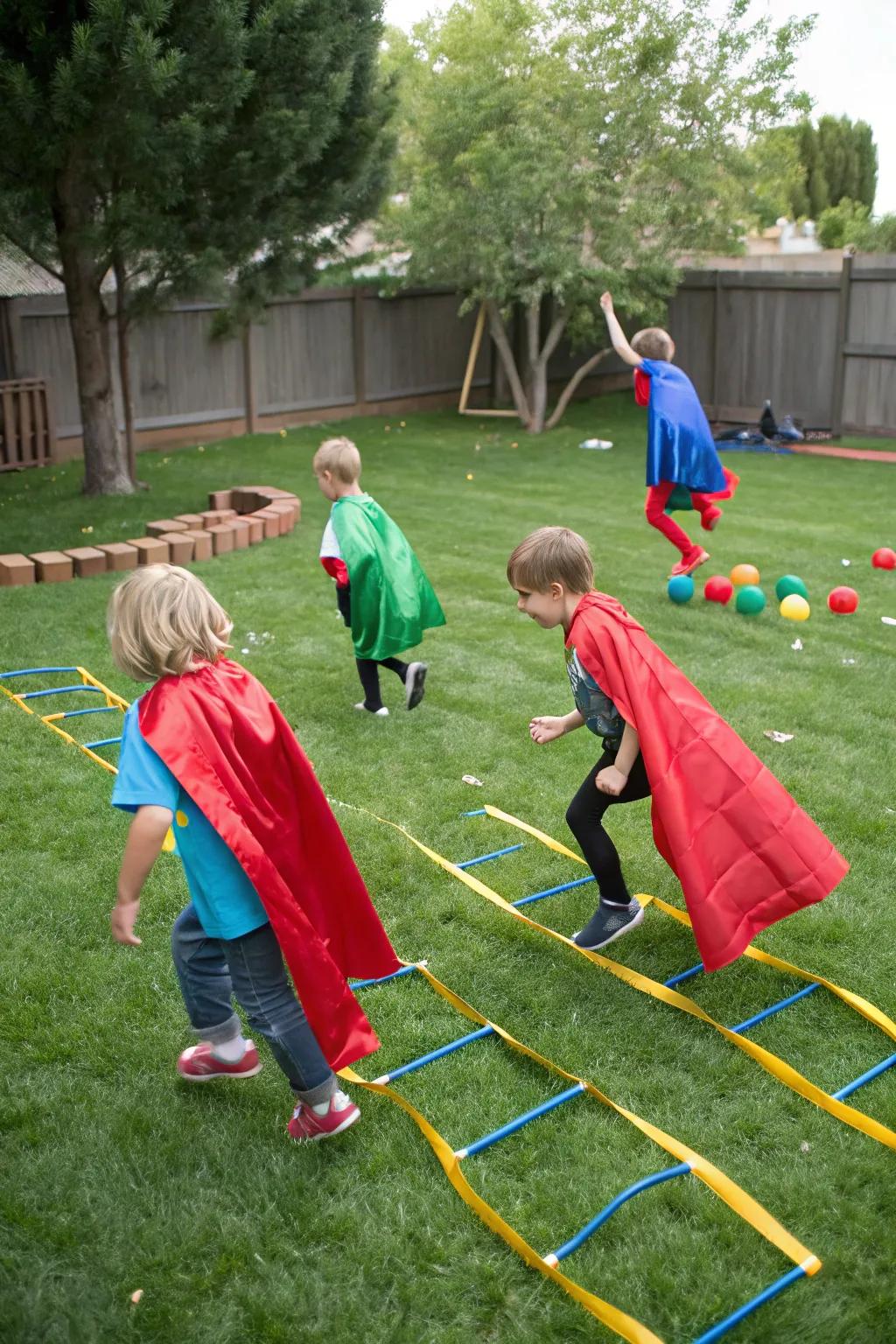 A superhero camp makes the toddlers feel like heroes.