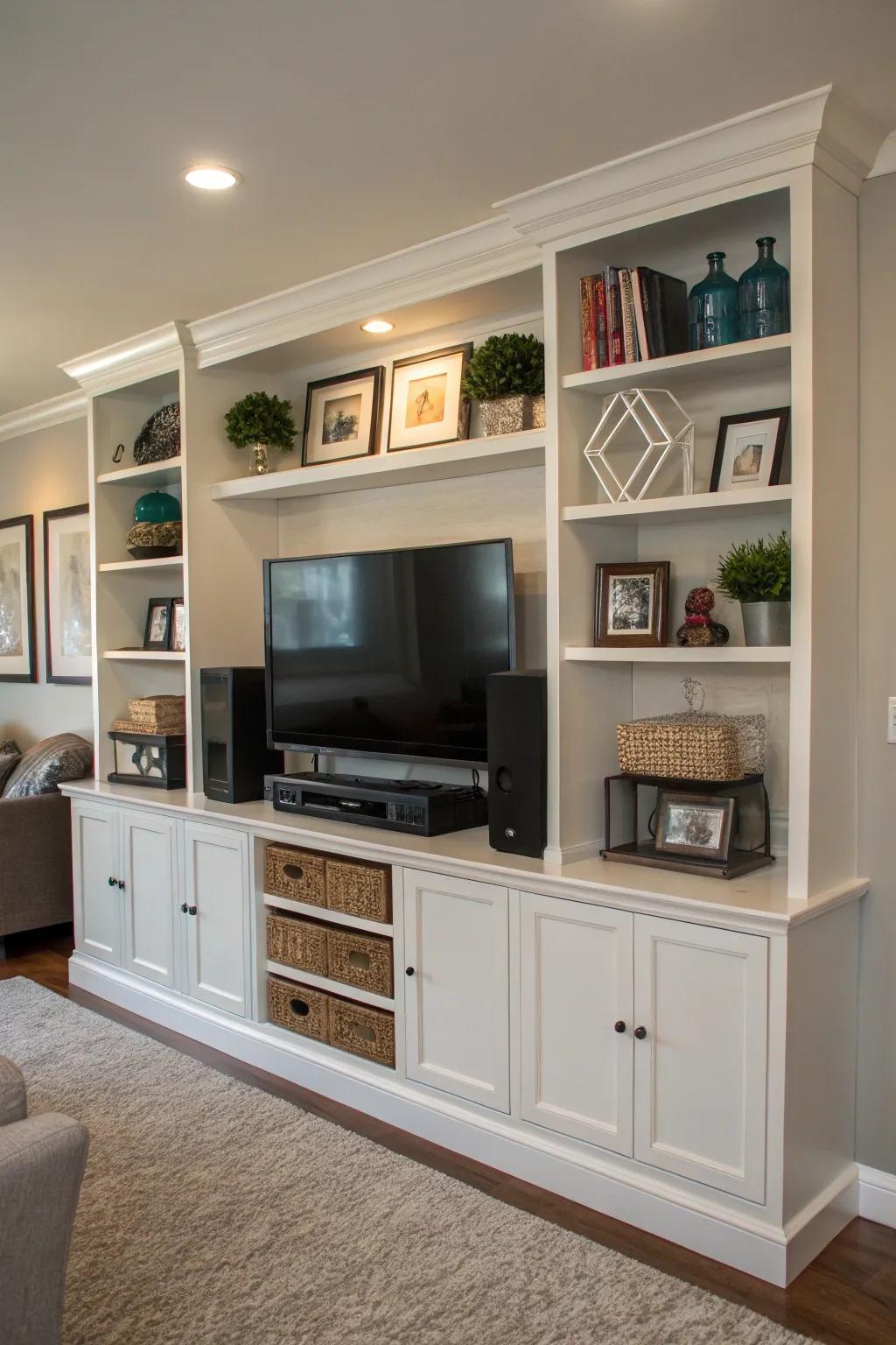 Built-ins provide a polished, cohesive look with plenty of storage.
