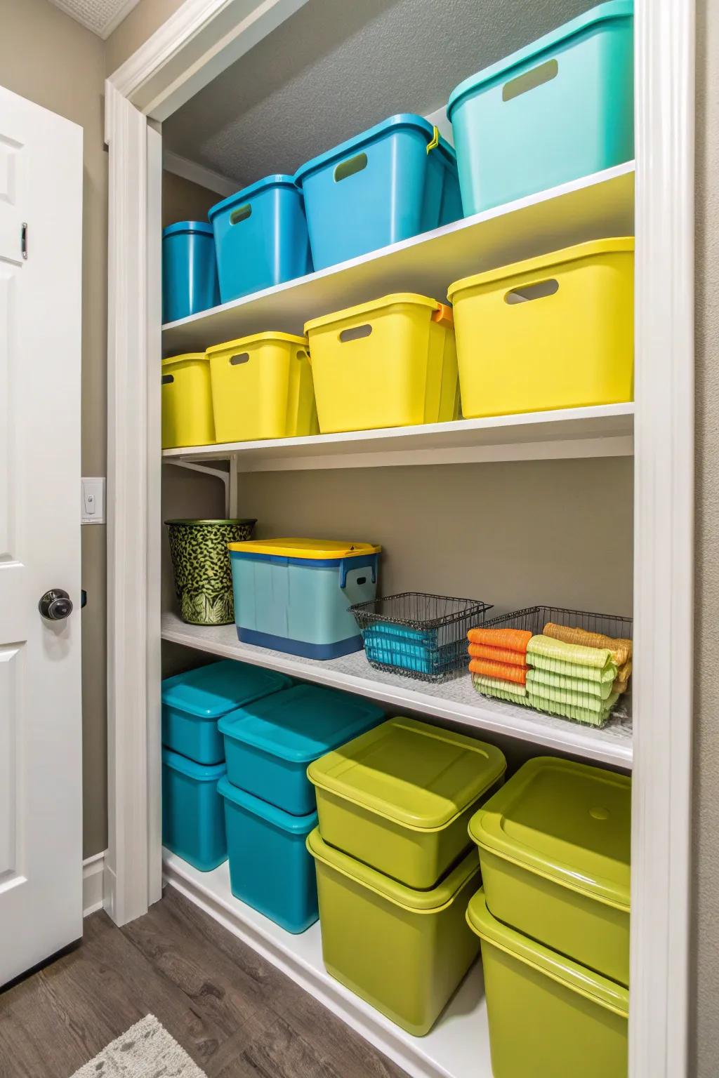 Nice containers can make your closet look great.