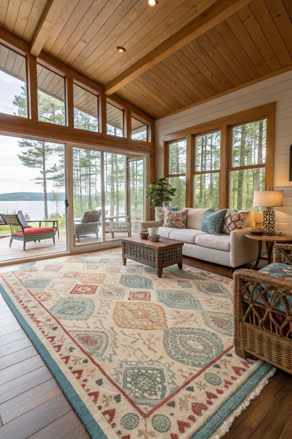 Washable rugs combine practicality with style.