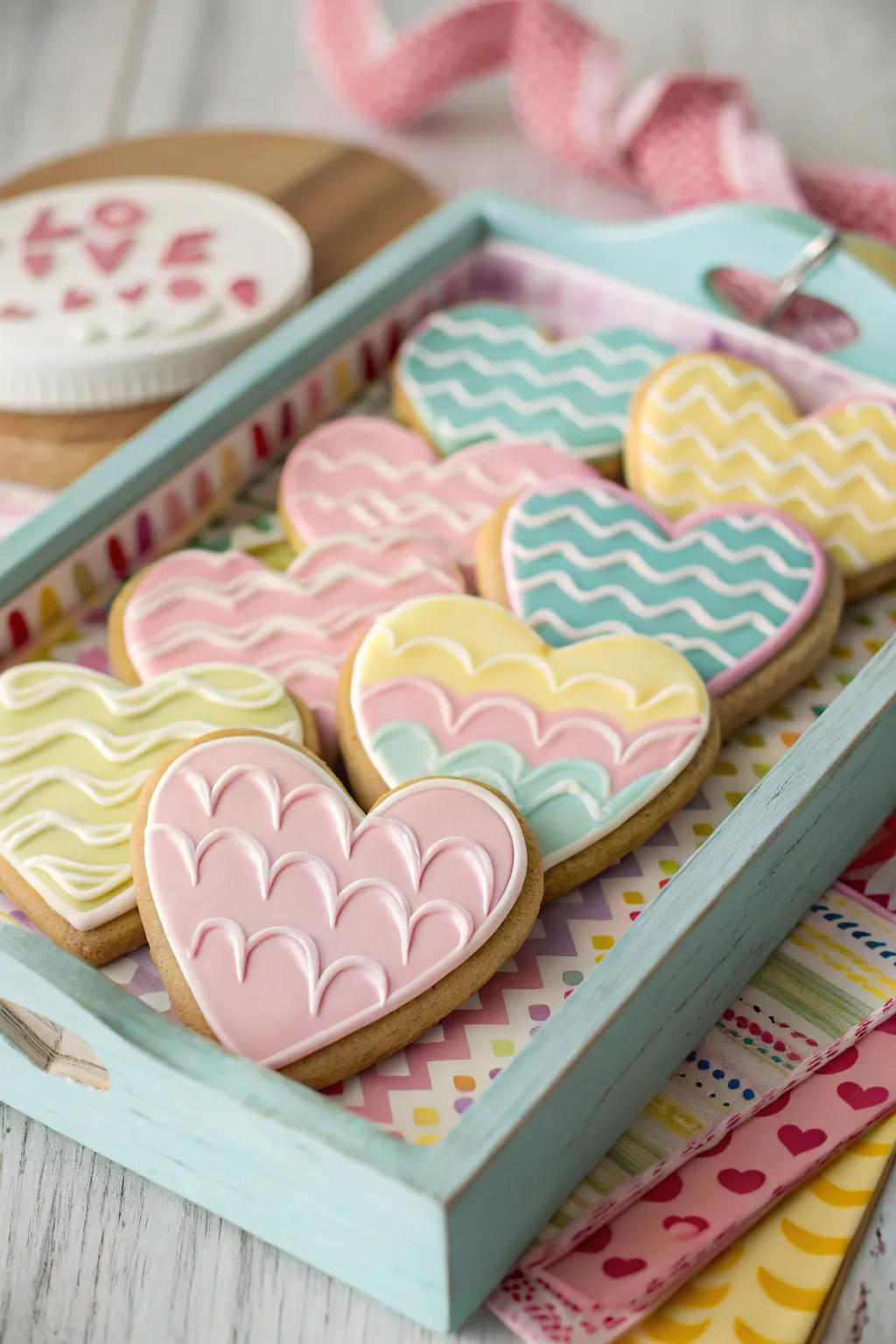 Whimsical hearts for playful creativity.
