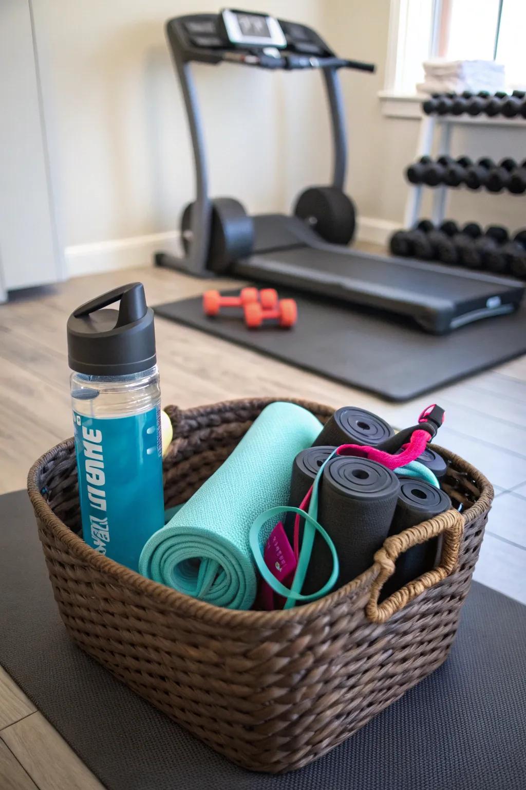 A fitness basket for health.