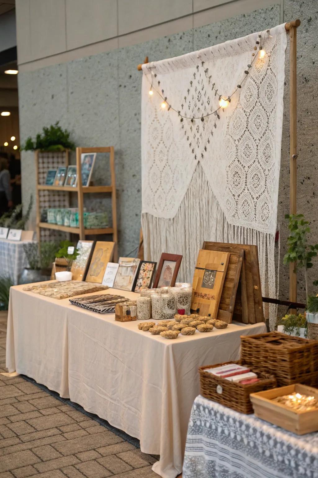 Textured backdrops provide depth and enhance the visual appeal of your display.