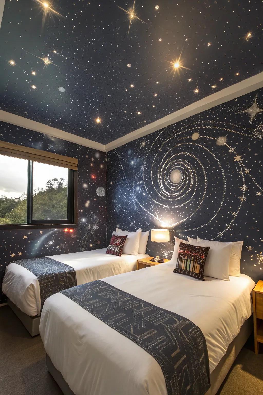 Celestial themes that inspire wonder and dreams.