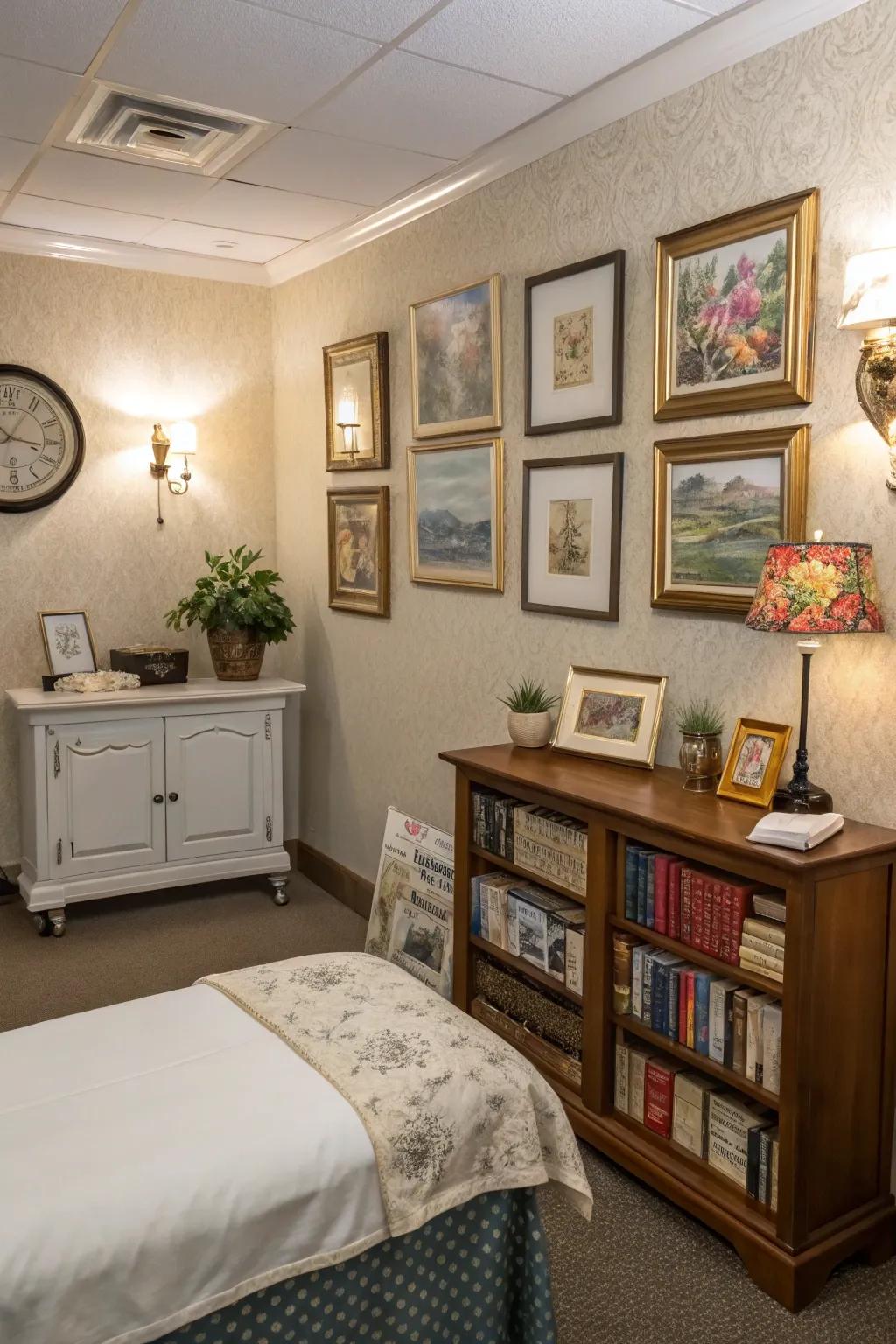 Personal peace: Infuse your wellness room with personal charm.
