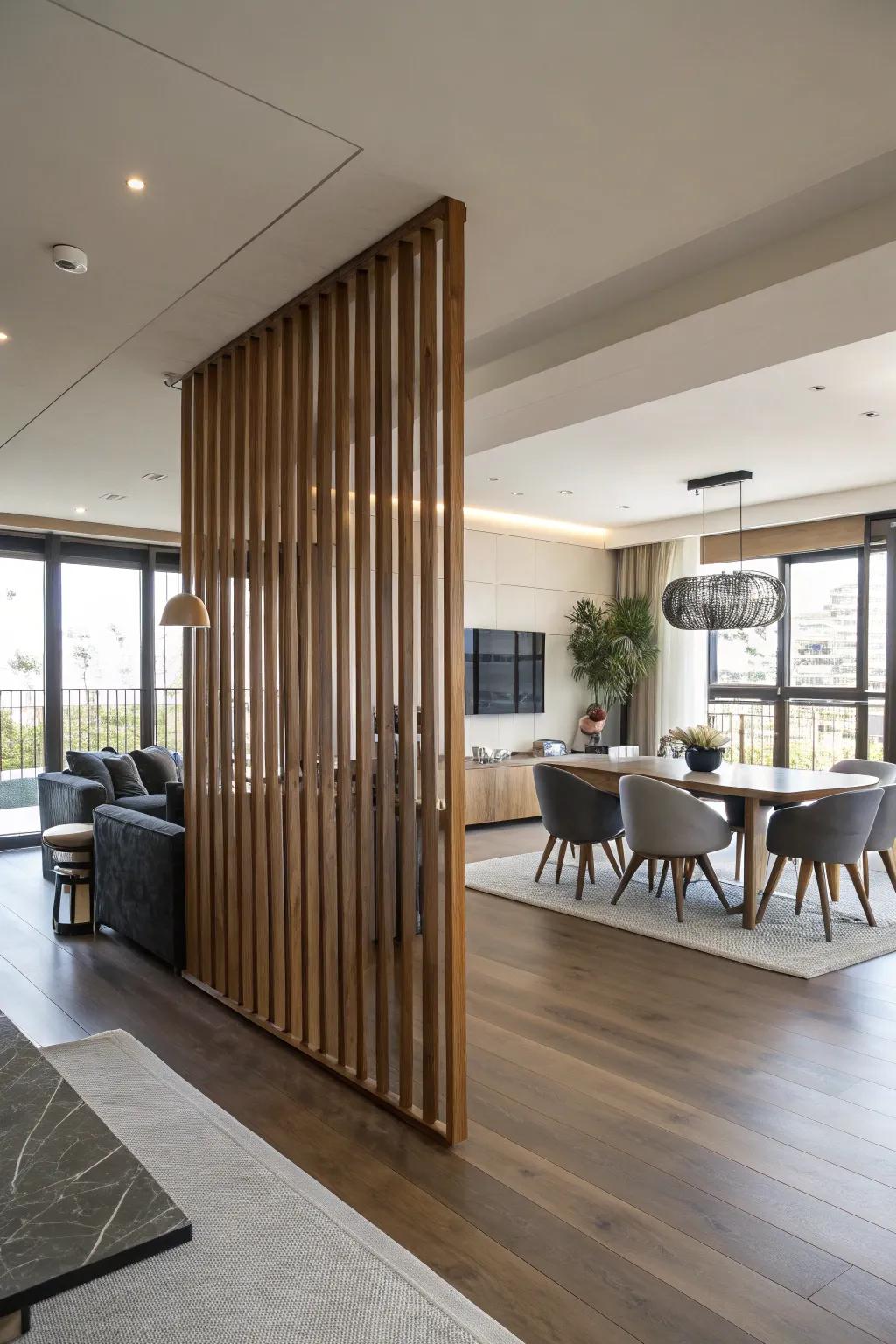 Define your space using a refined separation of panels.