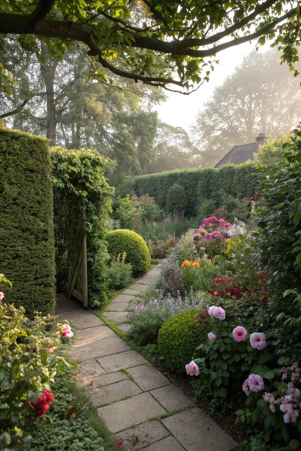 A hidden secret garden for a magical escape.