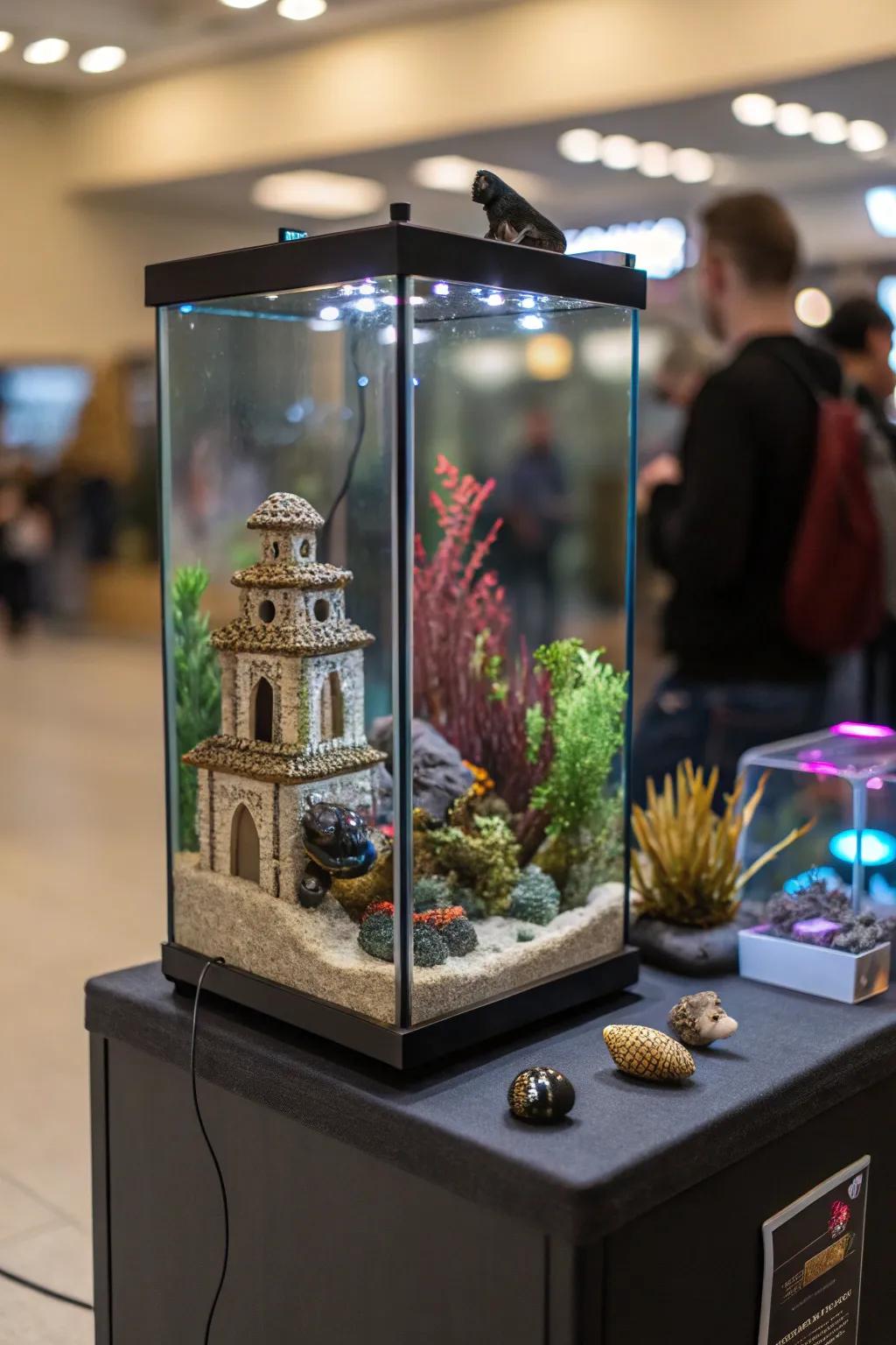 Revamp your tank into a submerged art gallery.