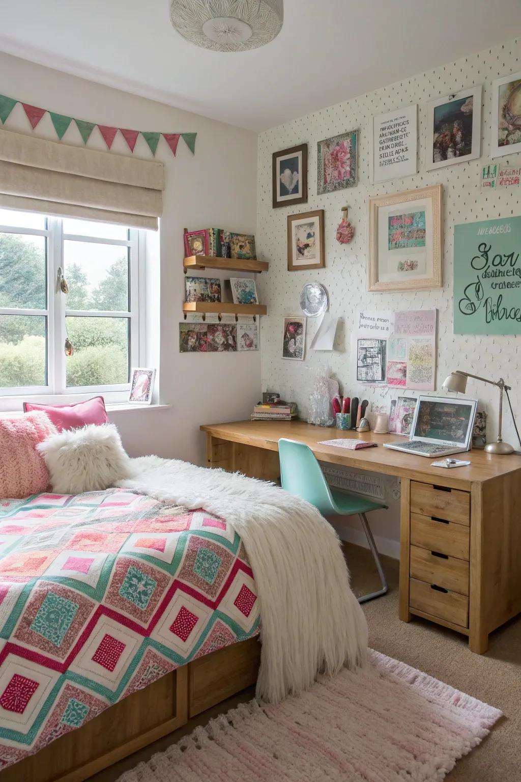 A harmonious blend of textures creates visual interest and comfort.