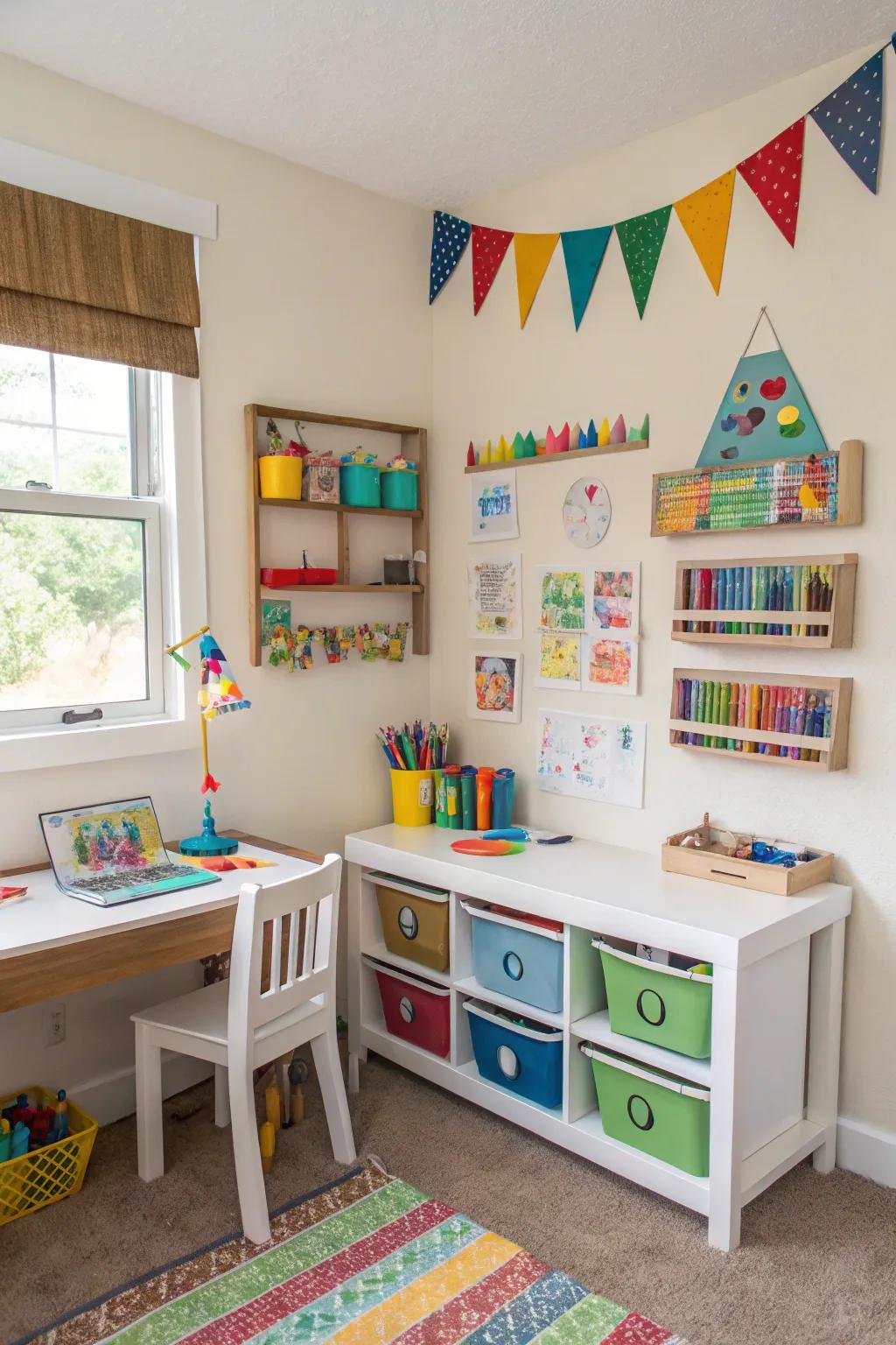 A craft corner for endless creativity and fun.