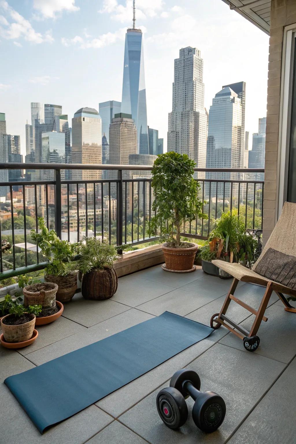 Working out outside is refreshing.