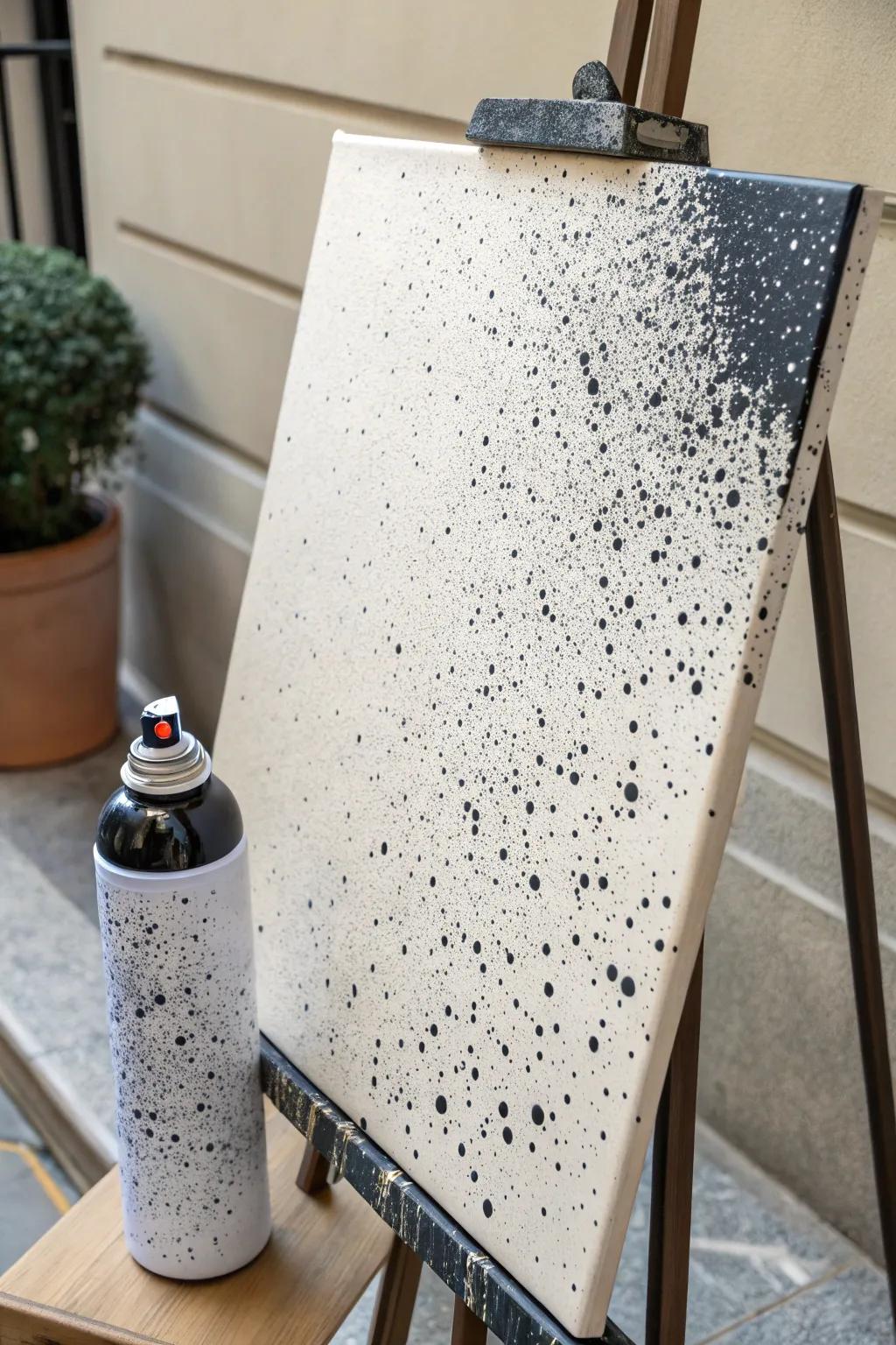 Add spontaneity to your art with a spray bottle technique.