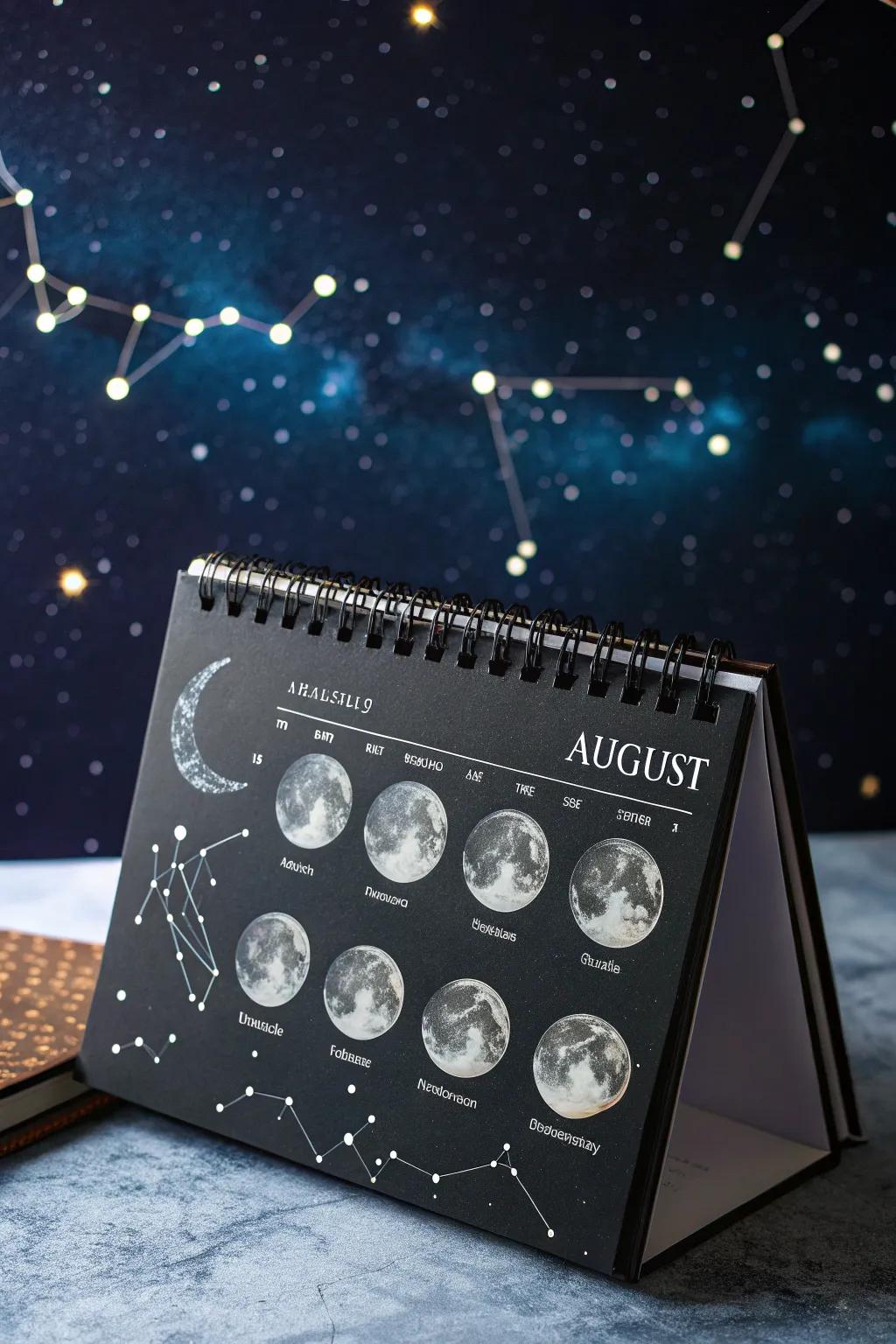 Impart enchantment to your calendar through a night sky theme.