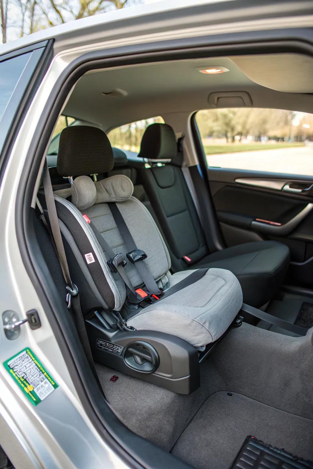 An auto seat crafted with safety as a priority.
