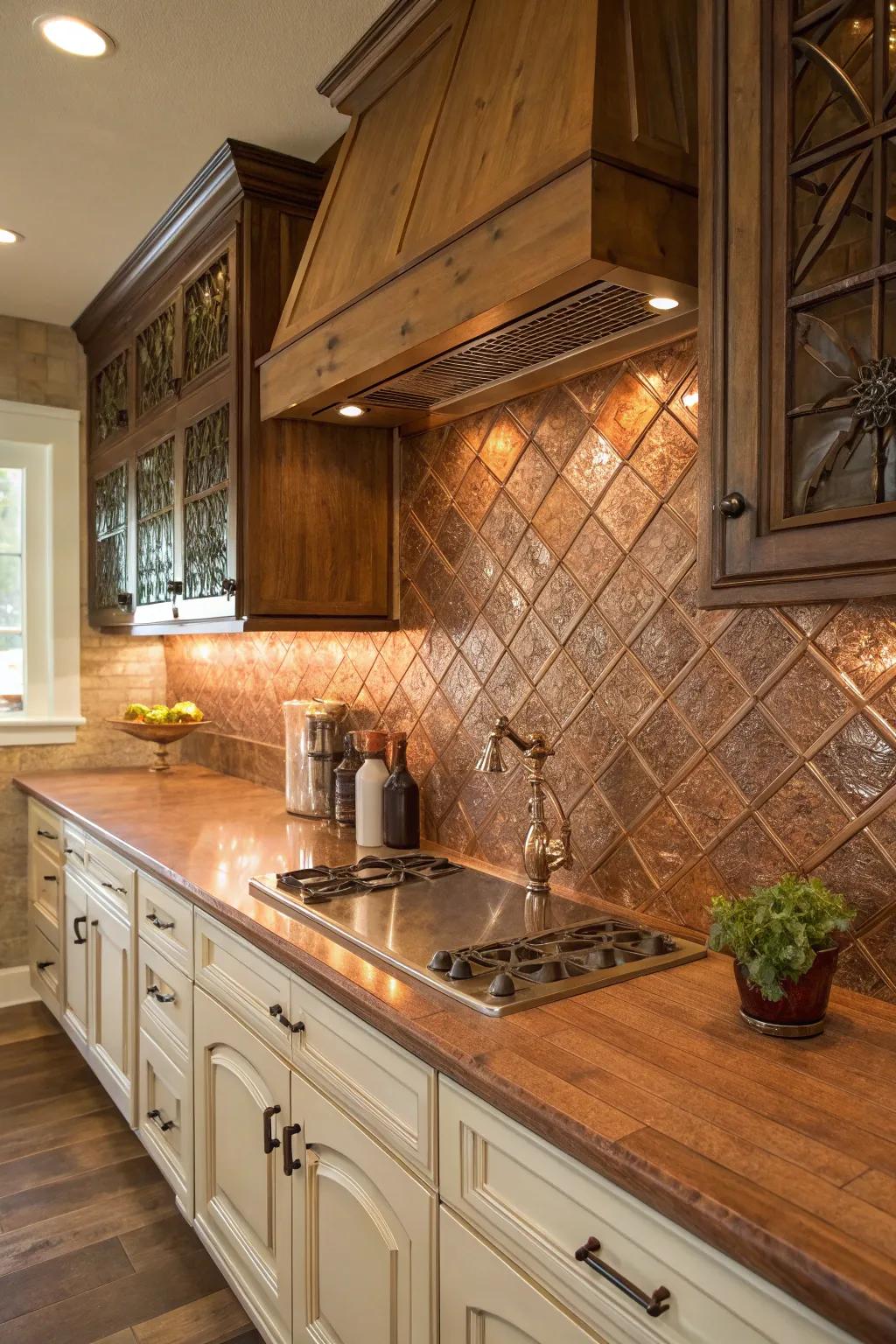 Wrap your cooking space in luxury with a bronze radiance.