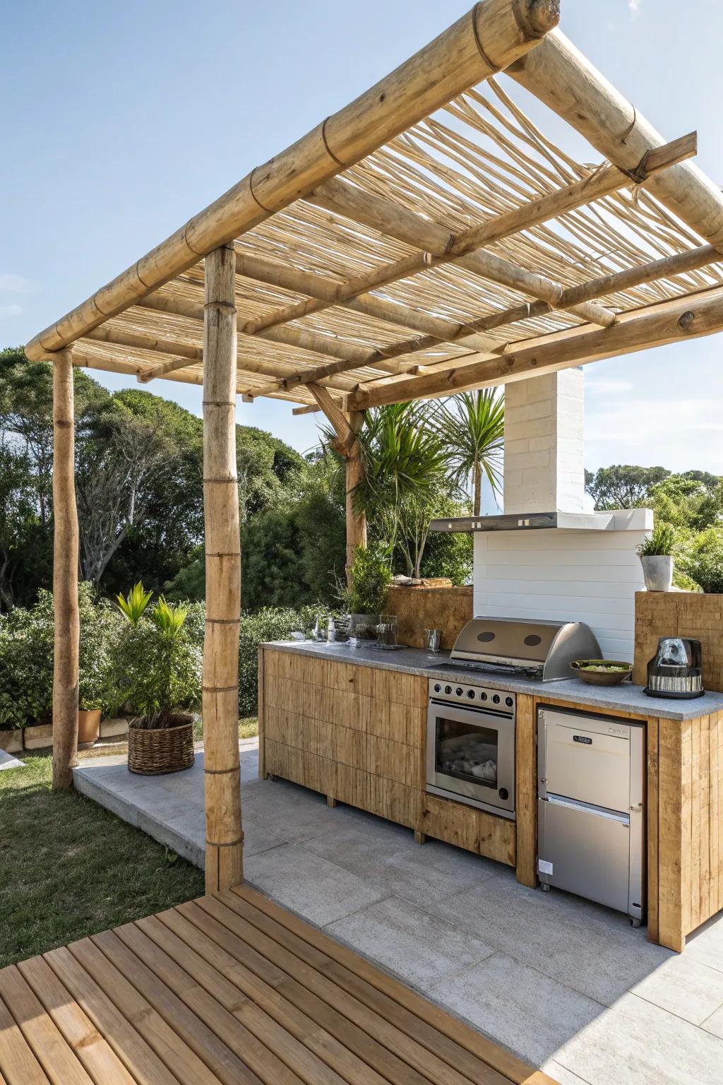 A bamboo structure marries sustainability with elegance for your kitchen.