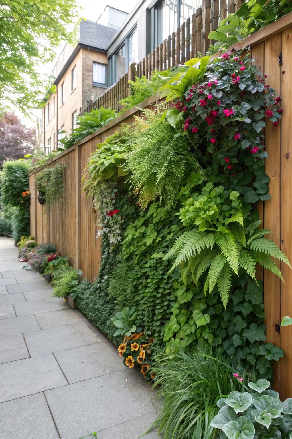 Multi-story gardens make the most of space and add greenery to walls.