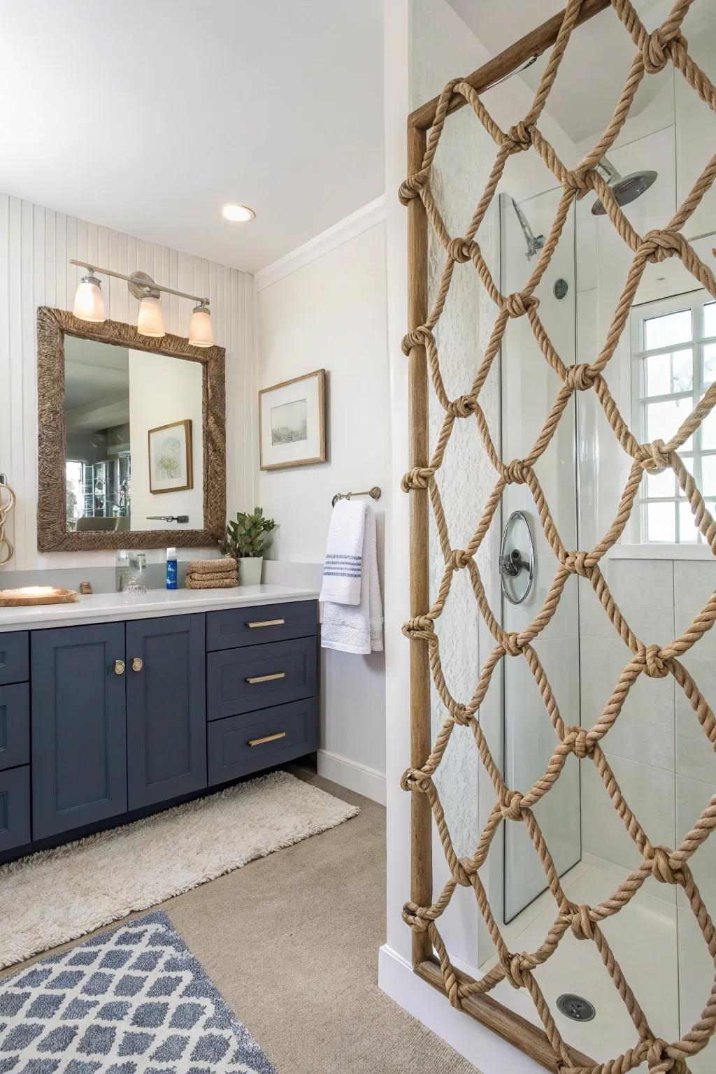 Rope walls add nautical charm and intrigue.