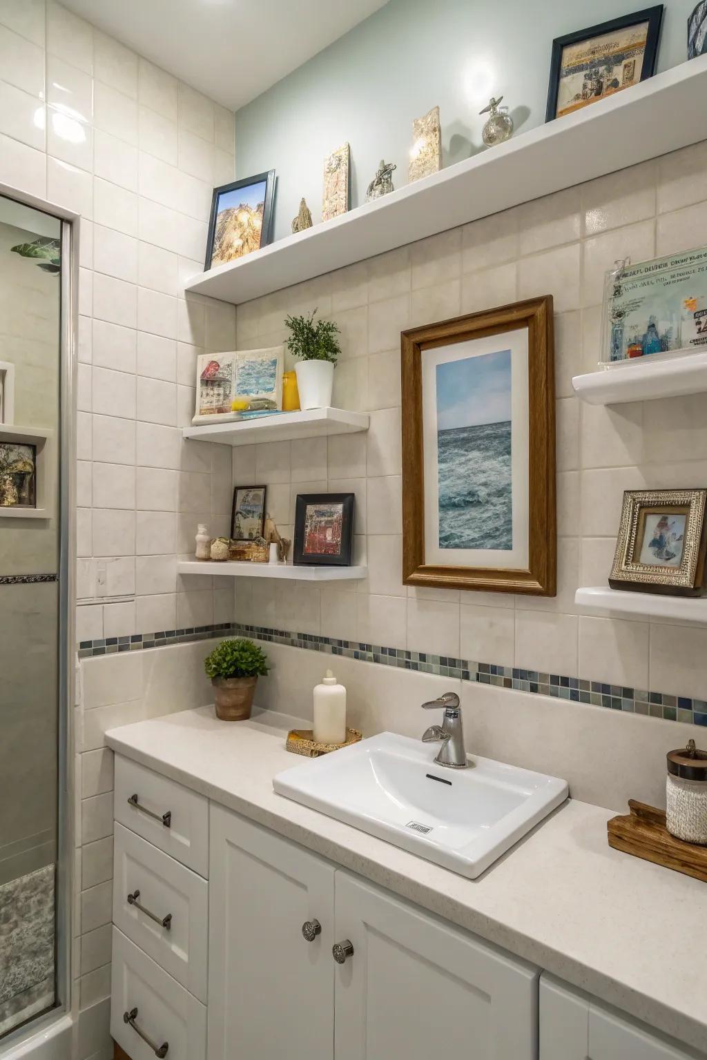 Art introduces a unique and personal element to your lavatory.