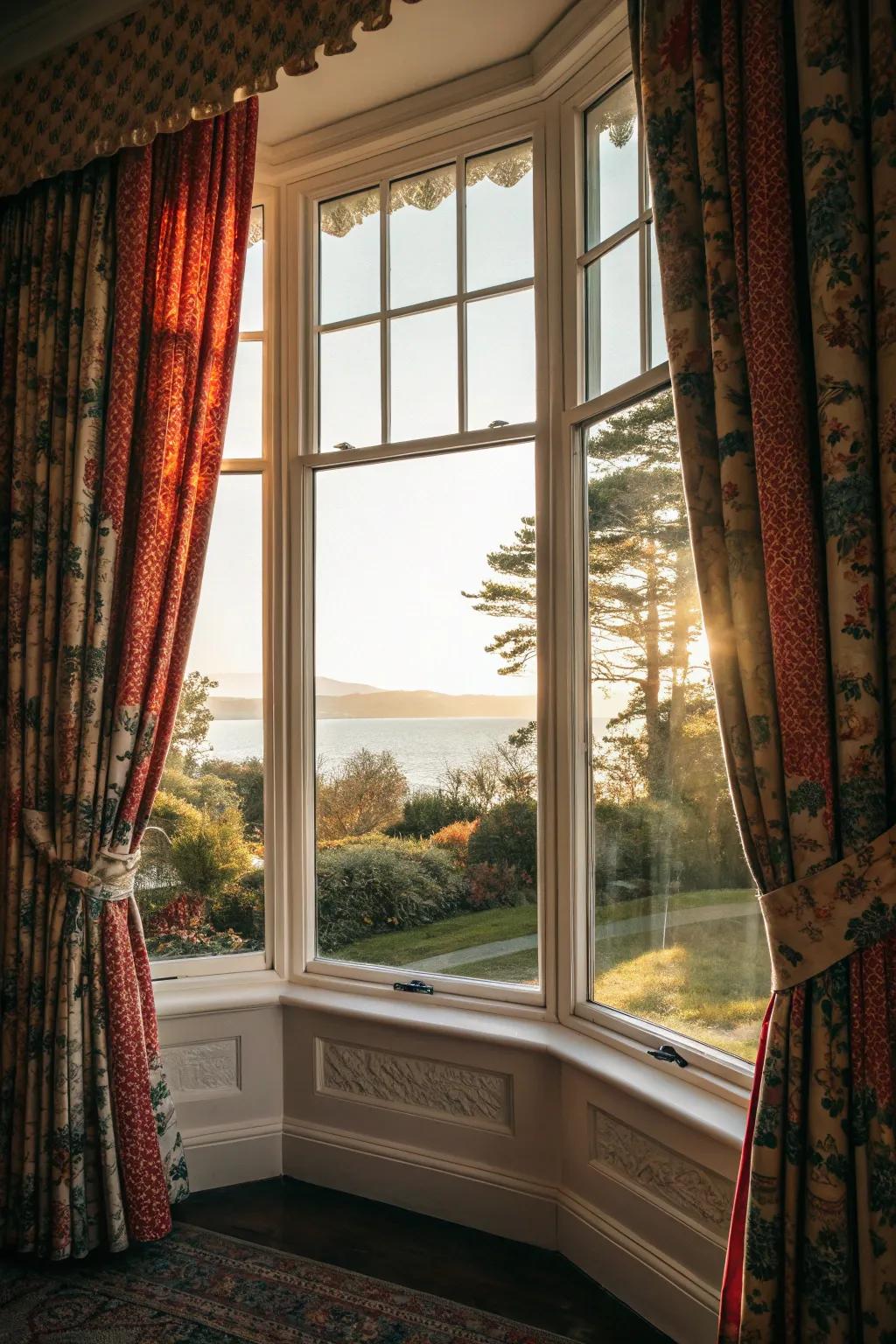 Make a statement with bold curtains that add drama and flair.